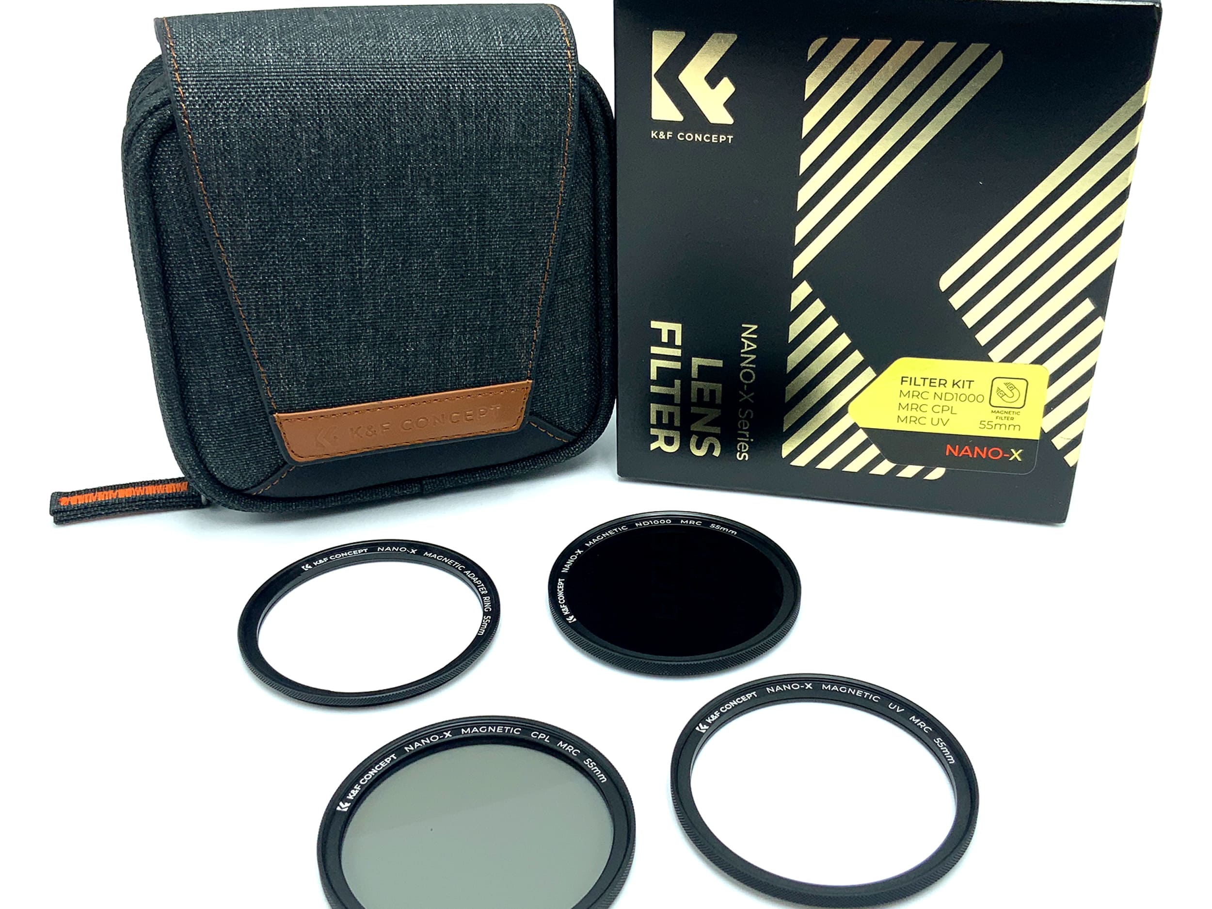 K&F Concept Filter Kit Nano-X MRC UV/CPL/ND1000 in OVP Filter 55mm Kreisförmig