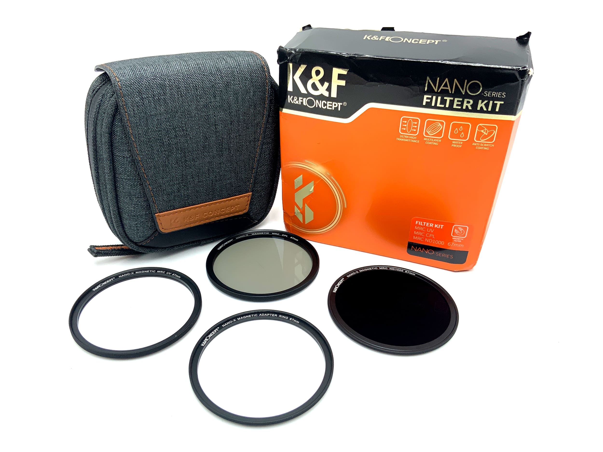 K&F Concept Filter Kit Nano-X Magnetic MRC UV/CPL/ND1000 in OVP Filter 67mm