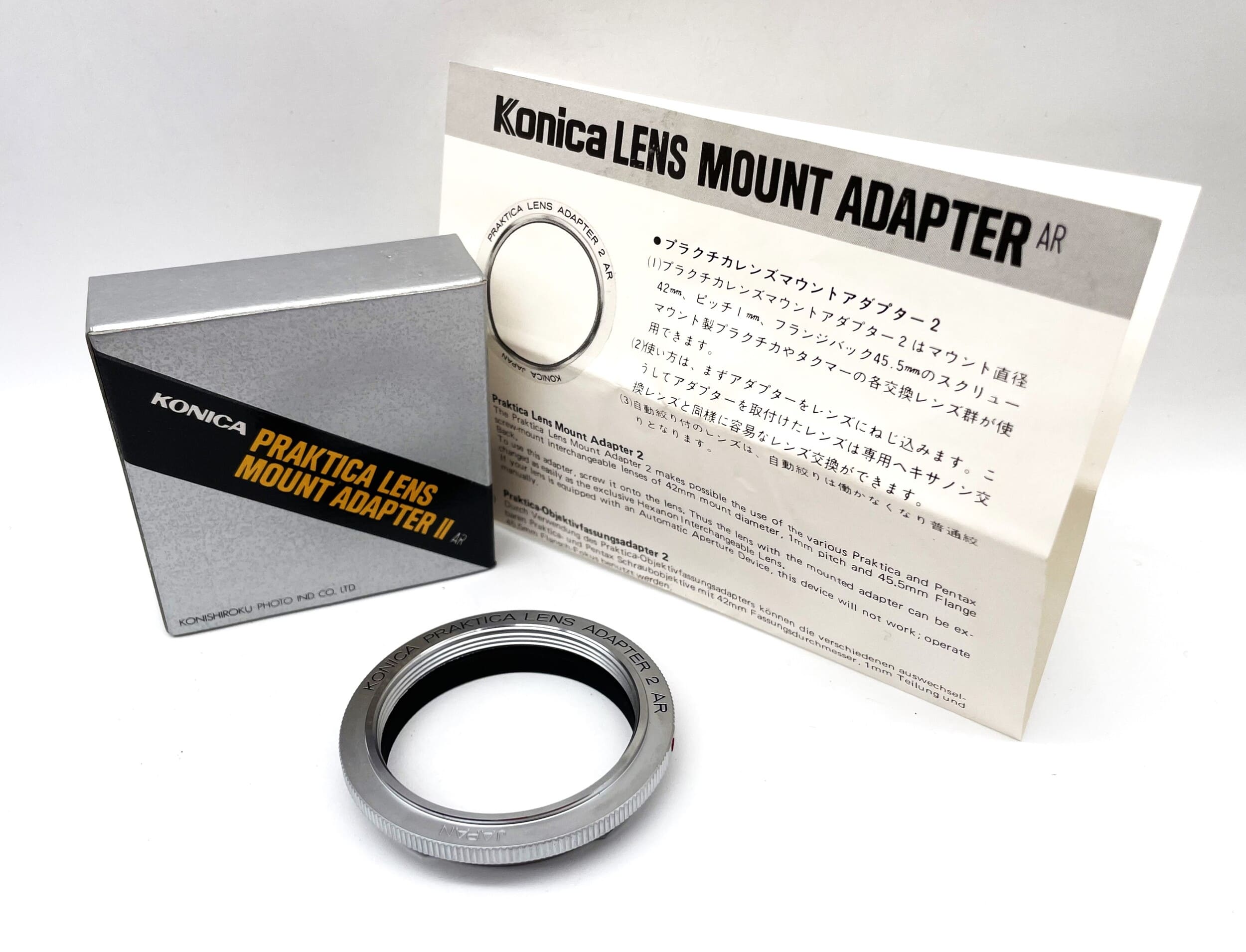 Konica Praktica Mount Adapter II lens adapter (M42 -> Konica AR)