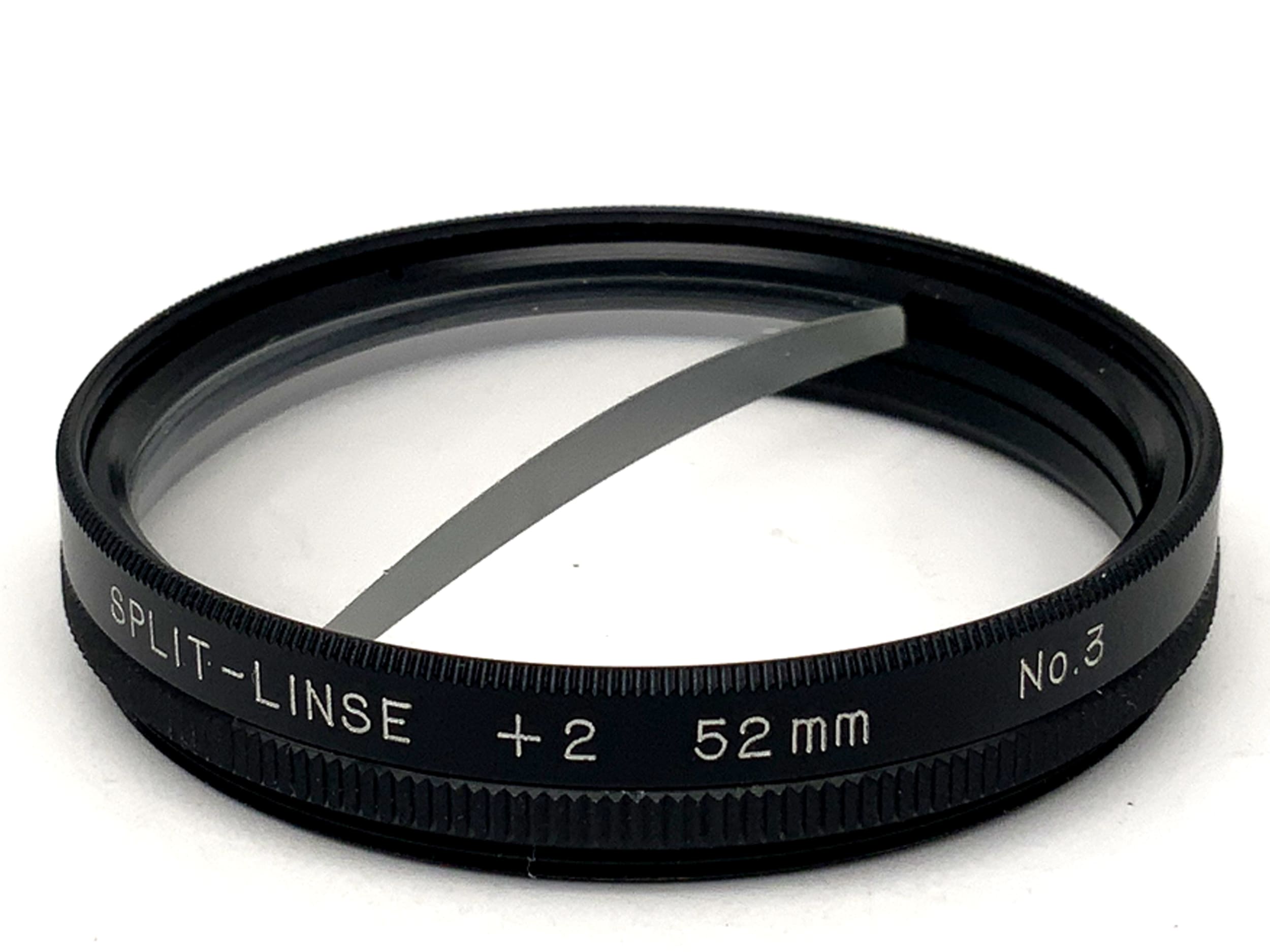 Split lens + 2 No. 3 filters, 52mm circular filter thread