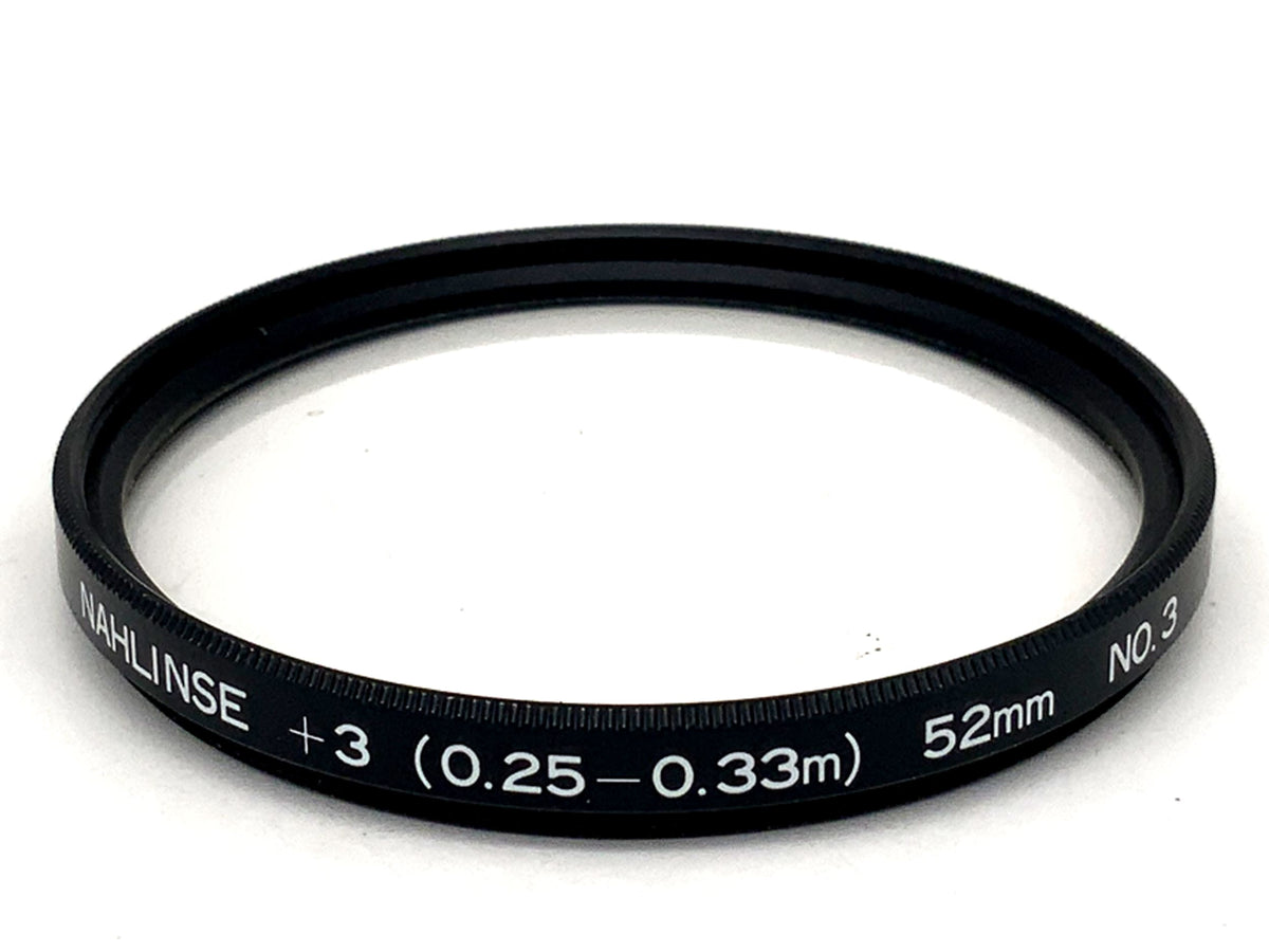 Close-up lens +3 (0.25-0.33m) NO.3 filter 52mm circular