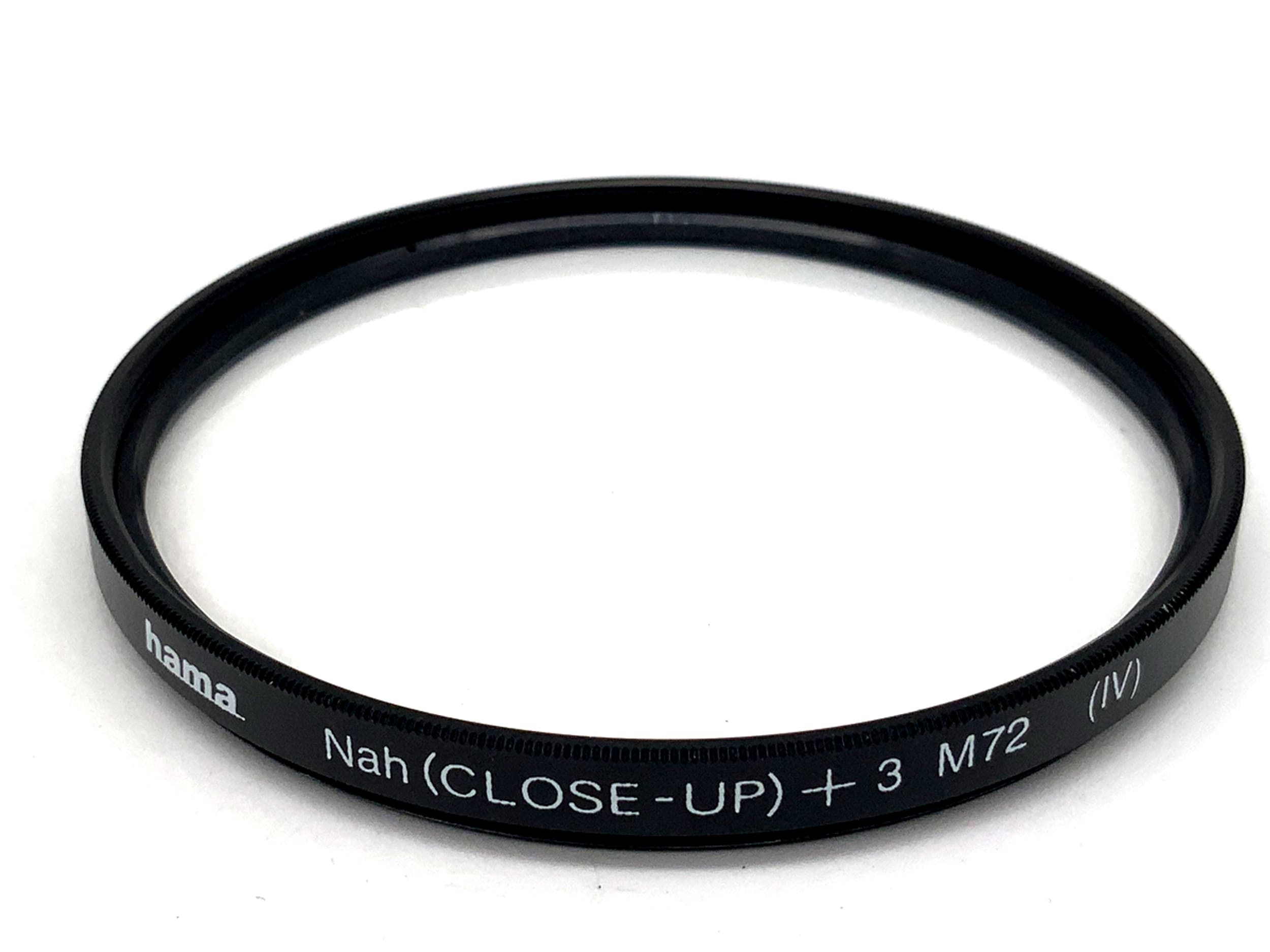 Hama Close-Up Lens +3 M72 (IV) Filter 72mm Circular Filter Thread