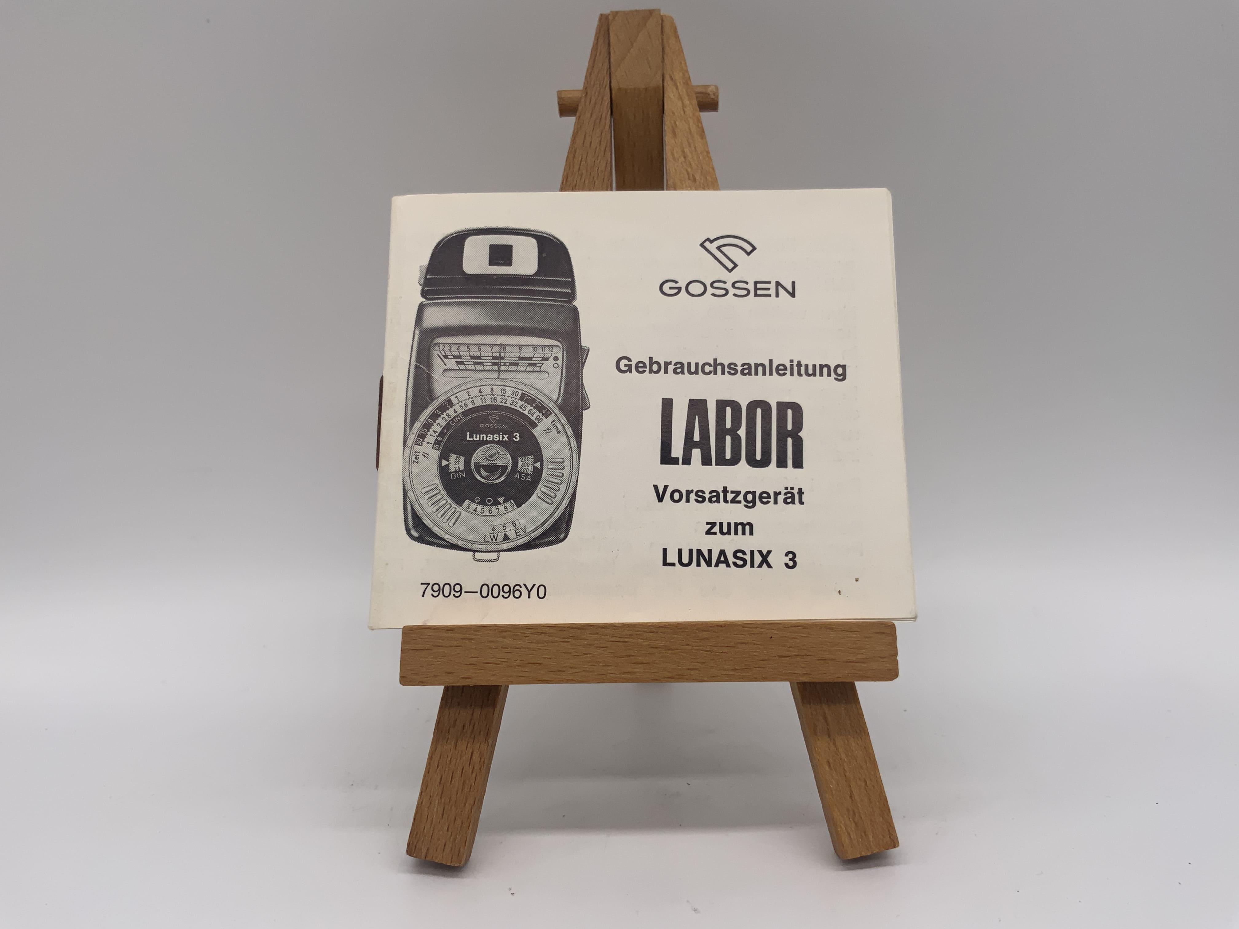 Gossen Labor Vorsatzgerät zum Lunasix 3 Bedienungsanleitung Deutsch