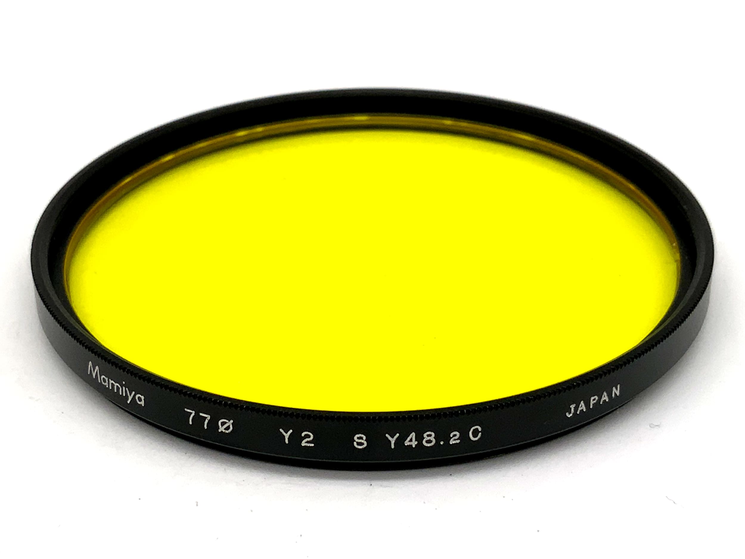 Mamiya yellow color filter Y2 S Y48.2C, 77mm circular filter thread