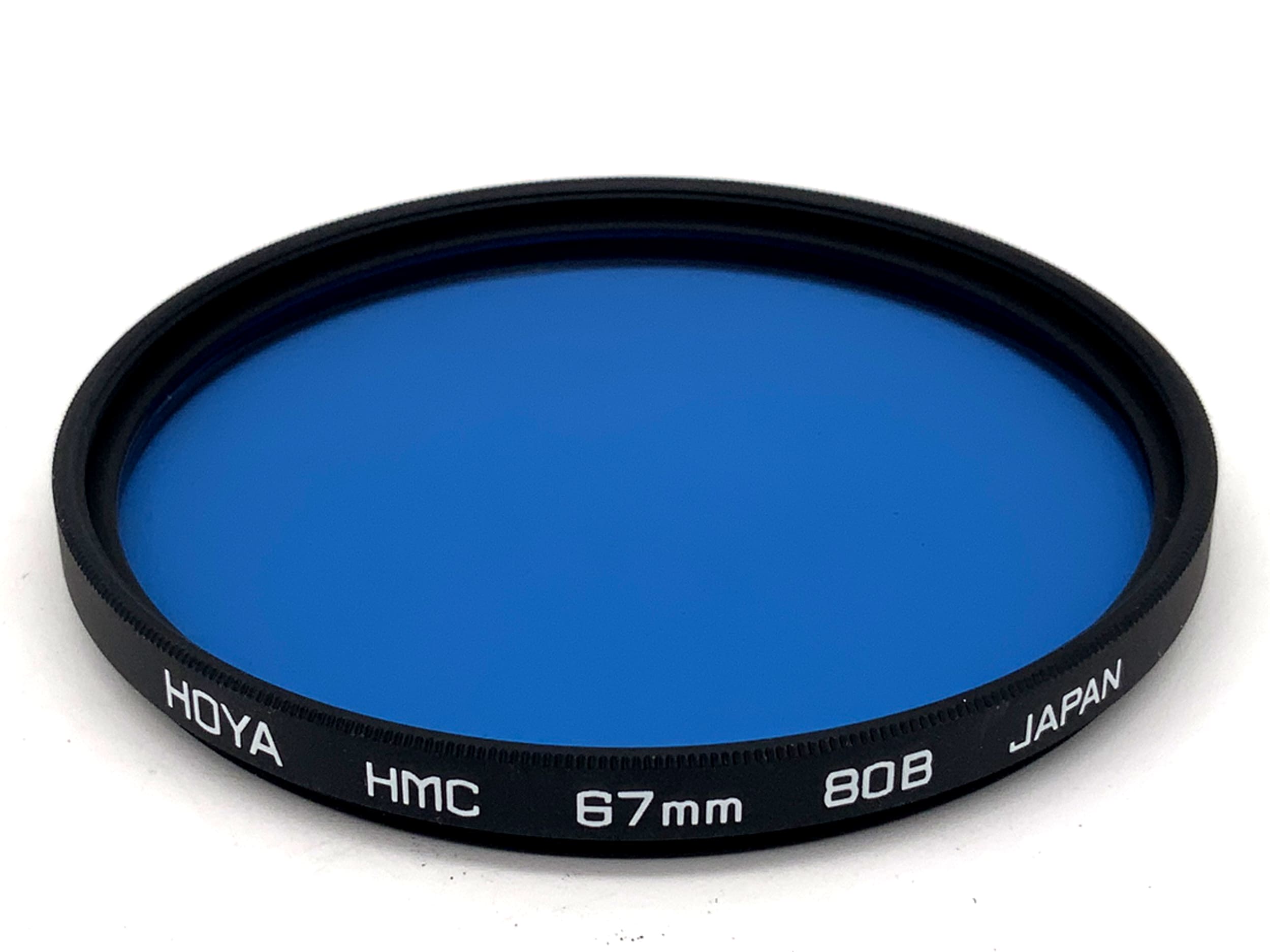 Hoya HMC 80B blue color filter, 67mm circular filter thread