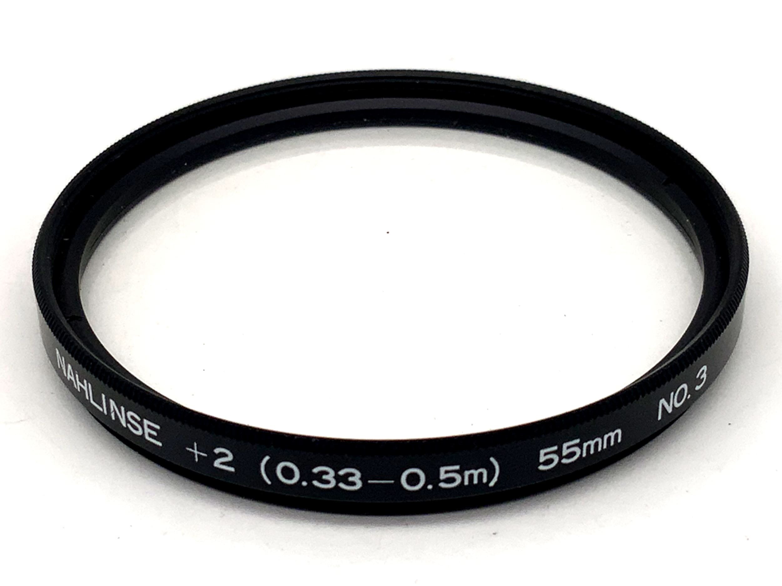 Close-up lens +2 (0.33-0.5m) NO.3 Filter 55mm Circular Filter Thread