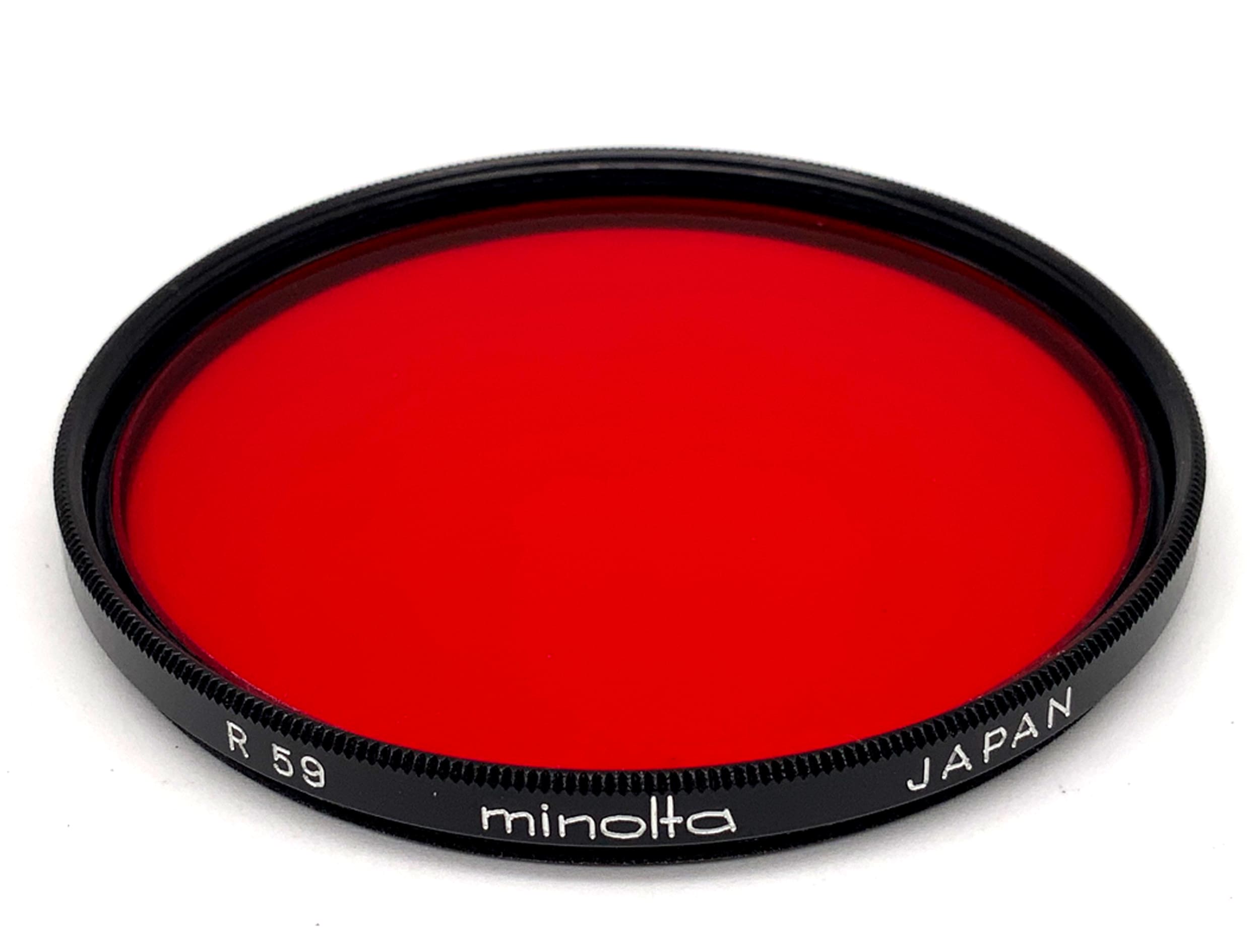 Minolta R 59 red color filter F55NA, 55mm circular filter thread