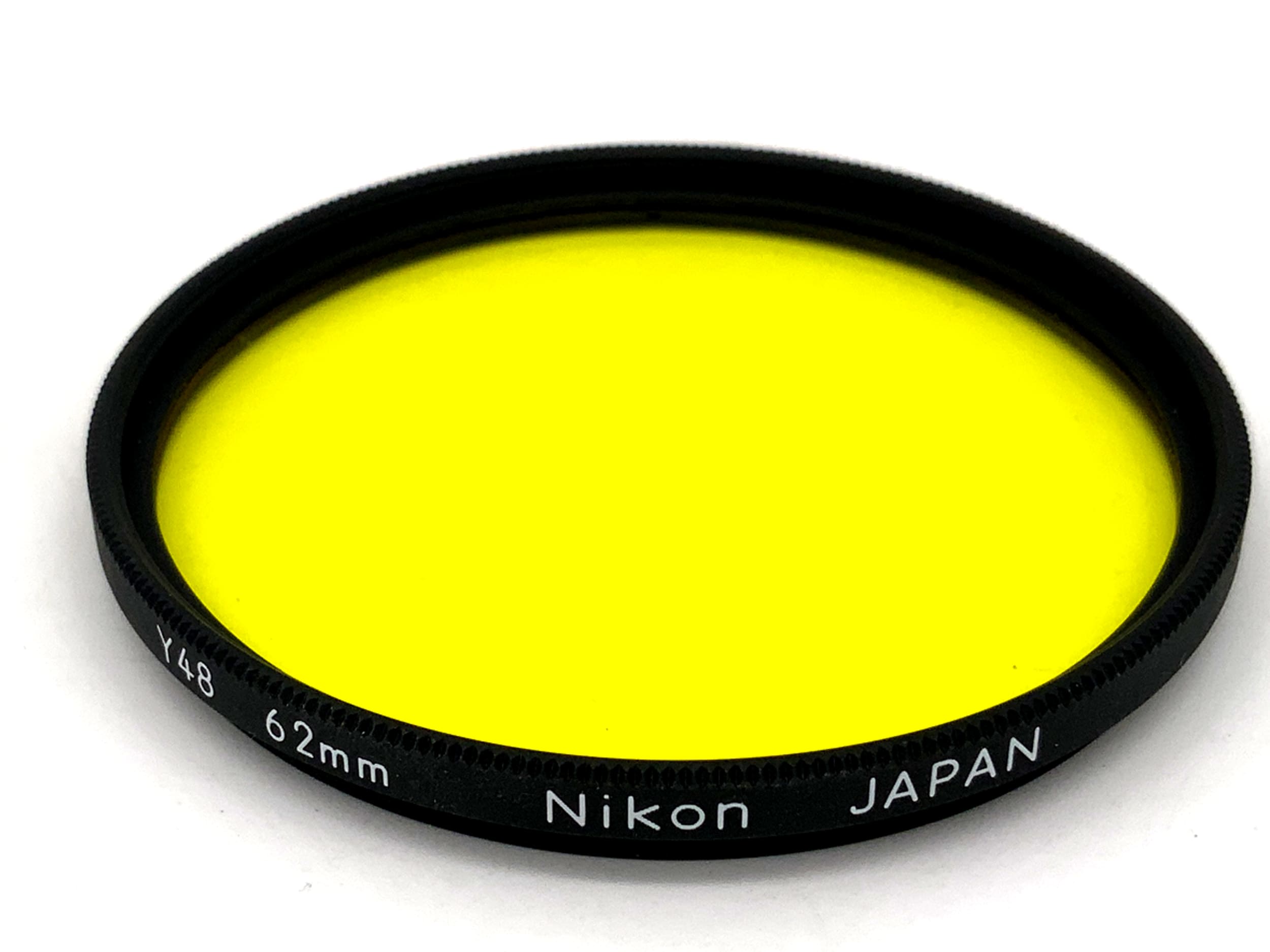 Nikon yellow color filter Y48, 62mm circular filter thread