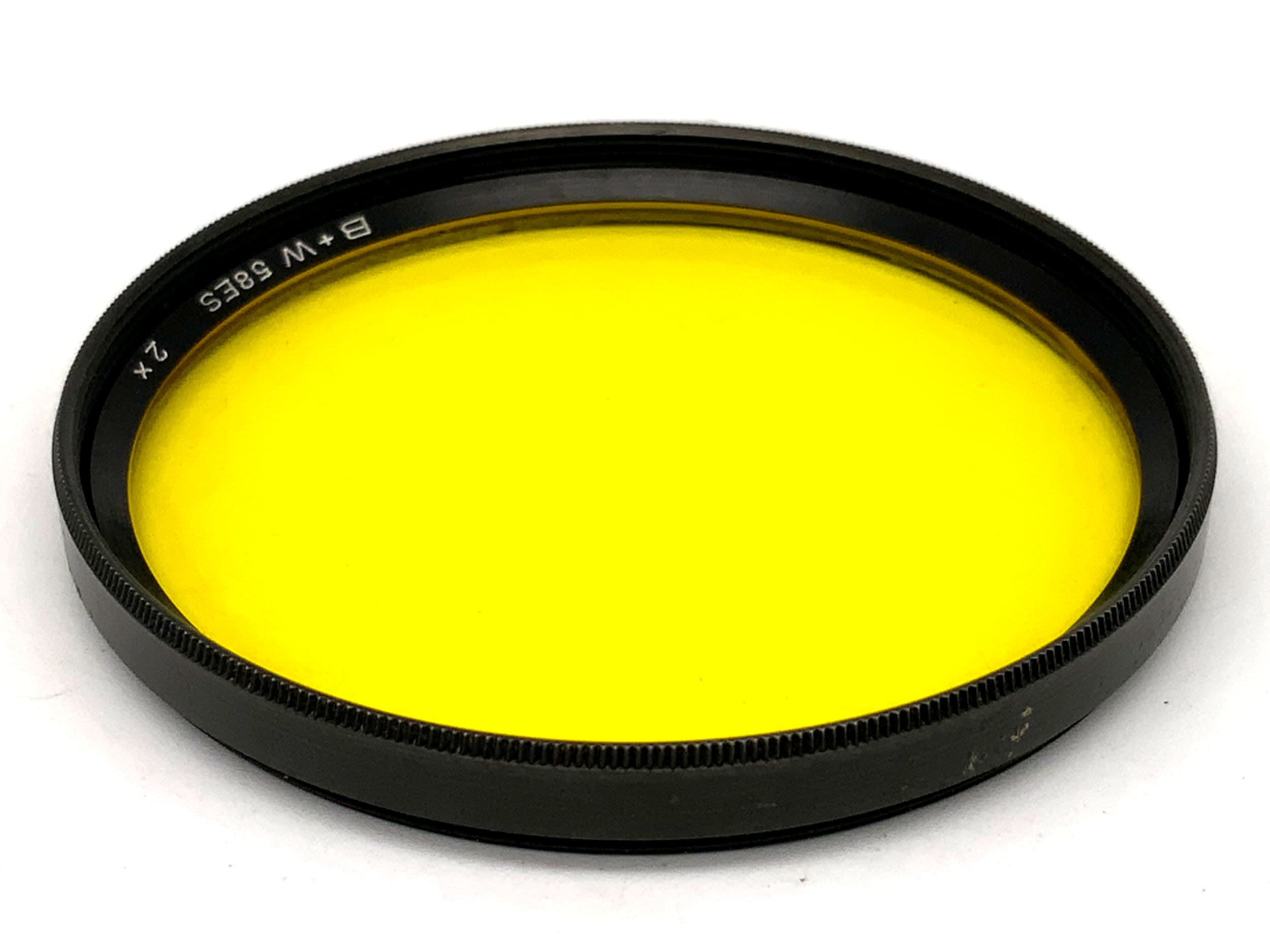 B+W yellow color filter 58ES 2x filter 58mm circular filter thread