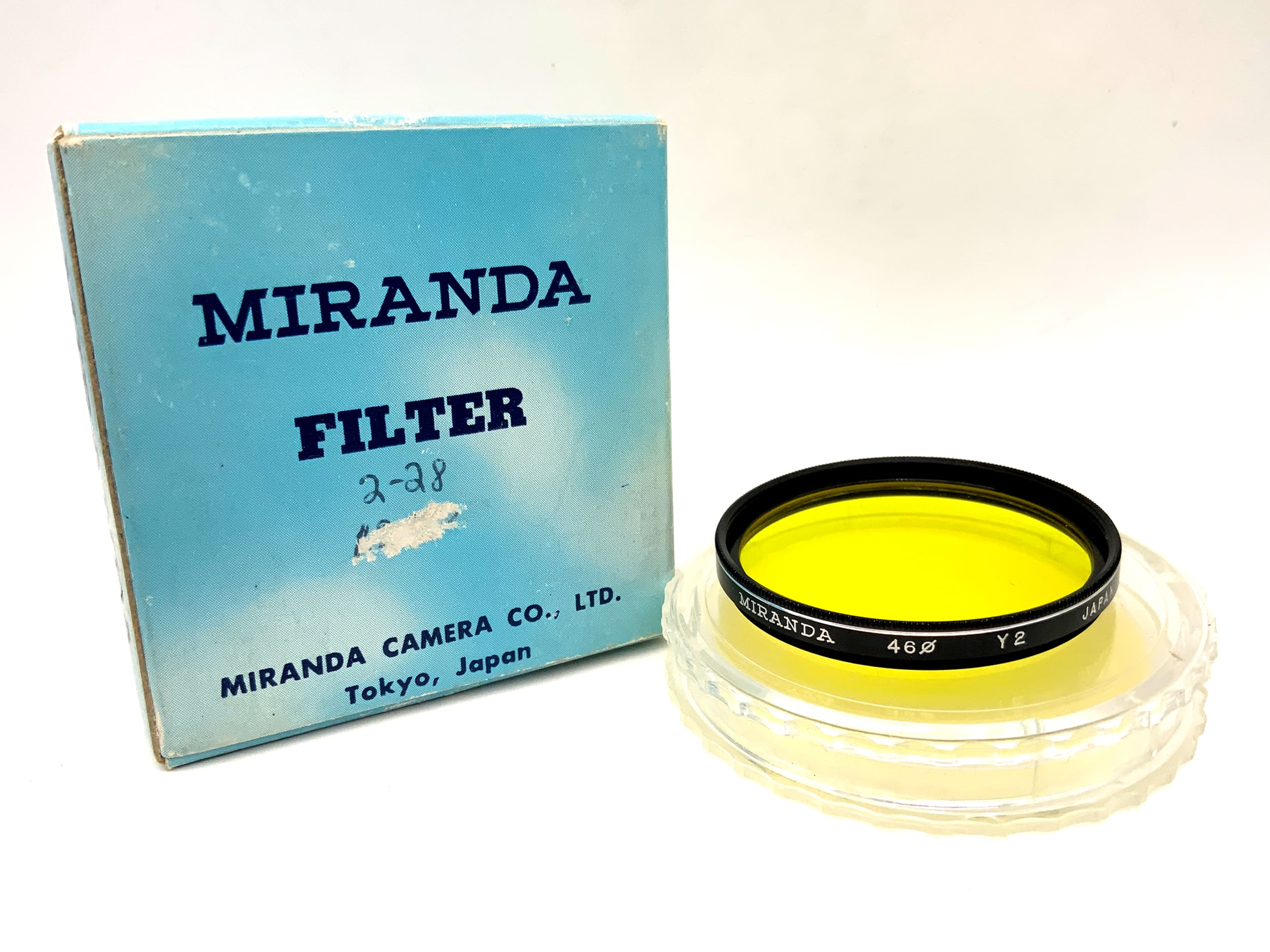 Miranda yellow color filter Y2 in original packaging, 46mm circular filter thread