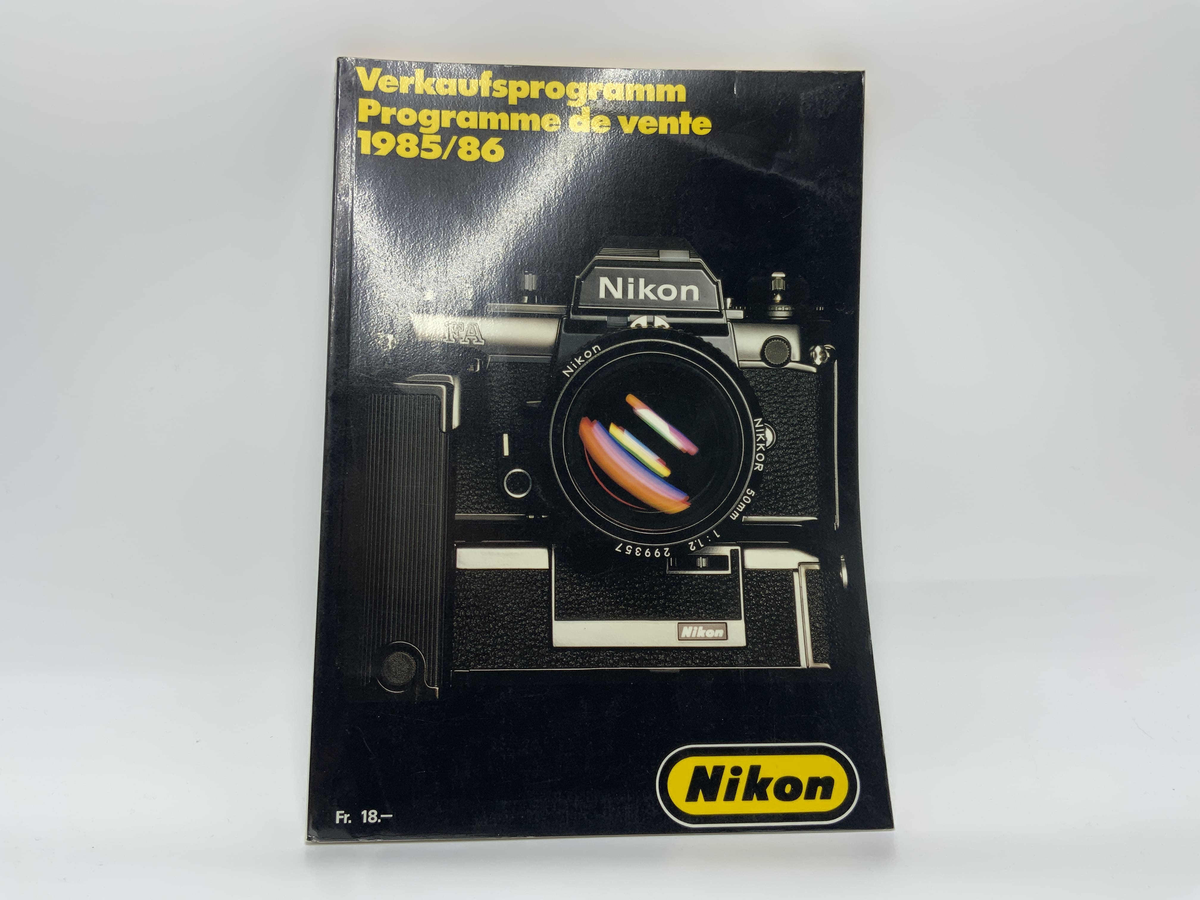 Nikon Programm de vente 1985/86 Verkaufsprogramm Deutsch