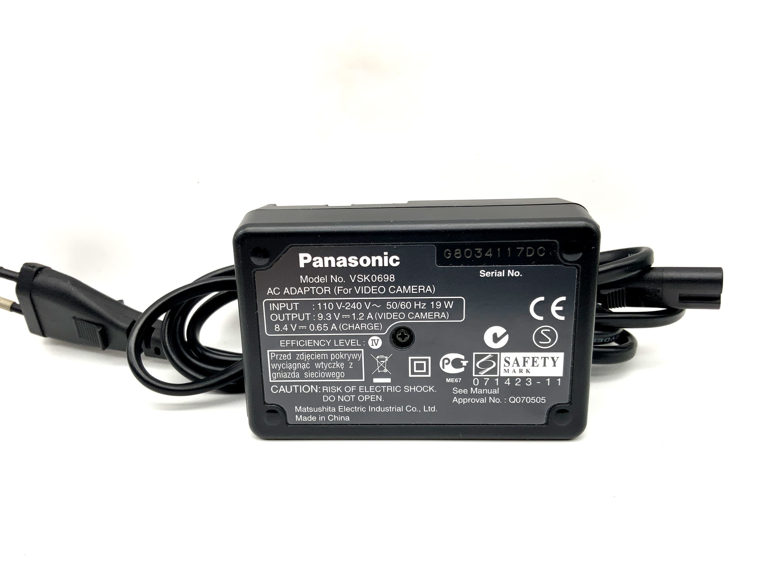 Panasonic VSK0698 Charger VW-VBG6 Battery Charger Power Adapter