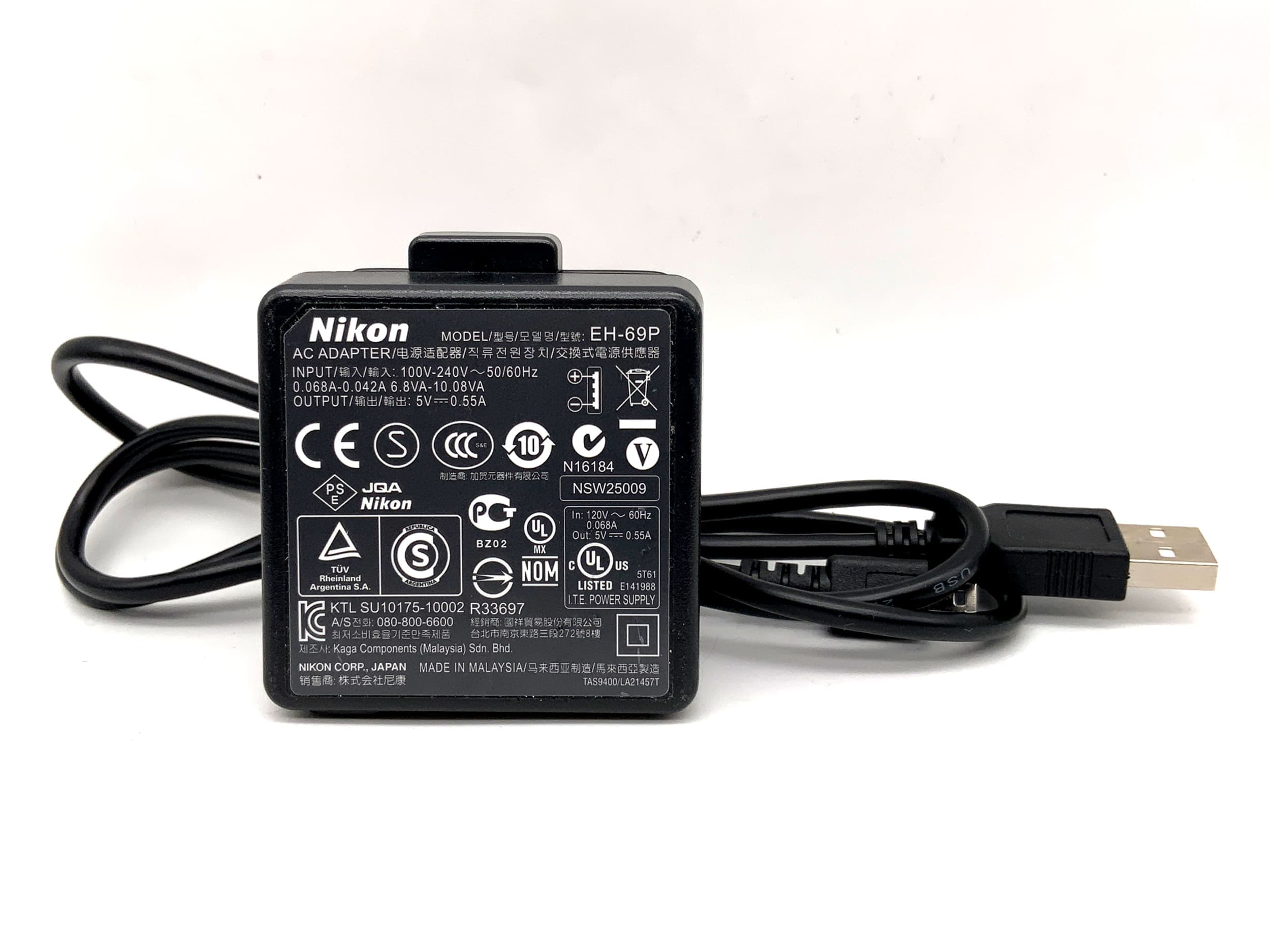 Nikon EH-69P Charger EN-EL12|EN-EL19 Battery Charger Power Adapter