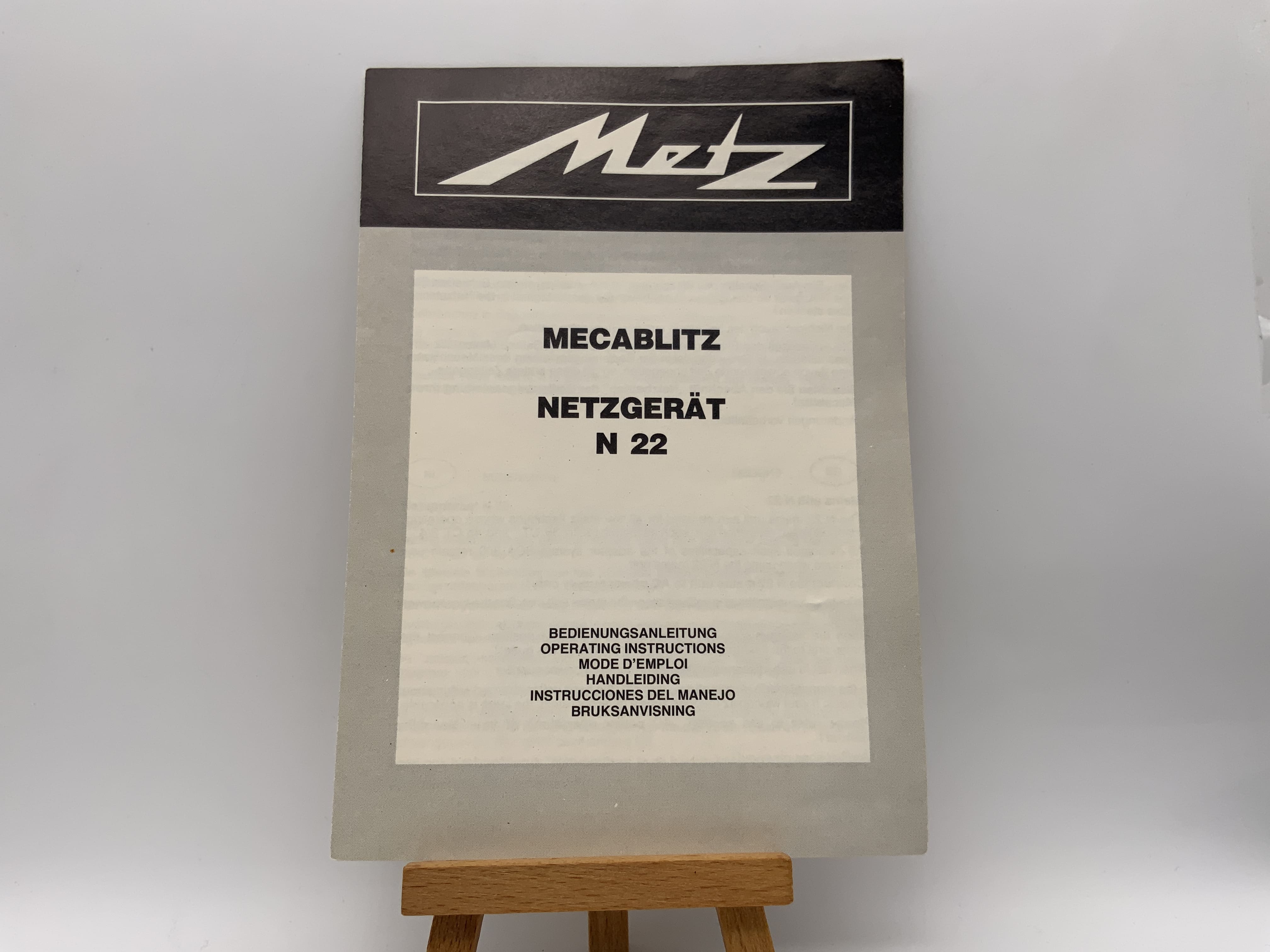 Metz Mecablitz Netzgerät N22 Bedienungsanleitung Deutsch