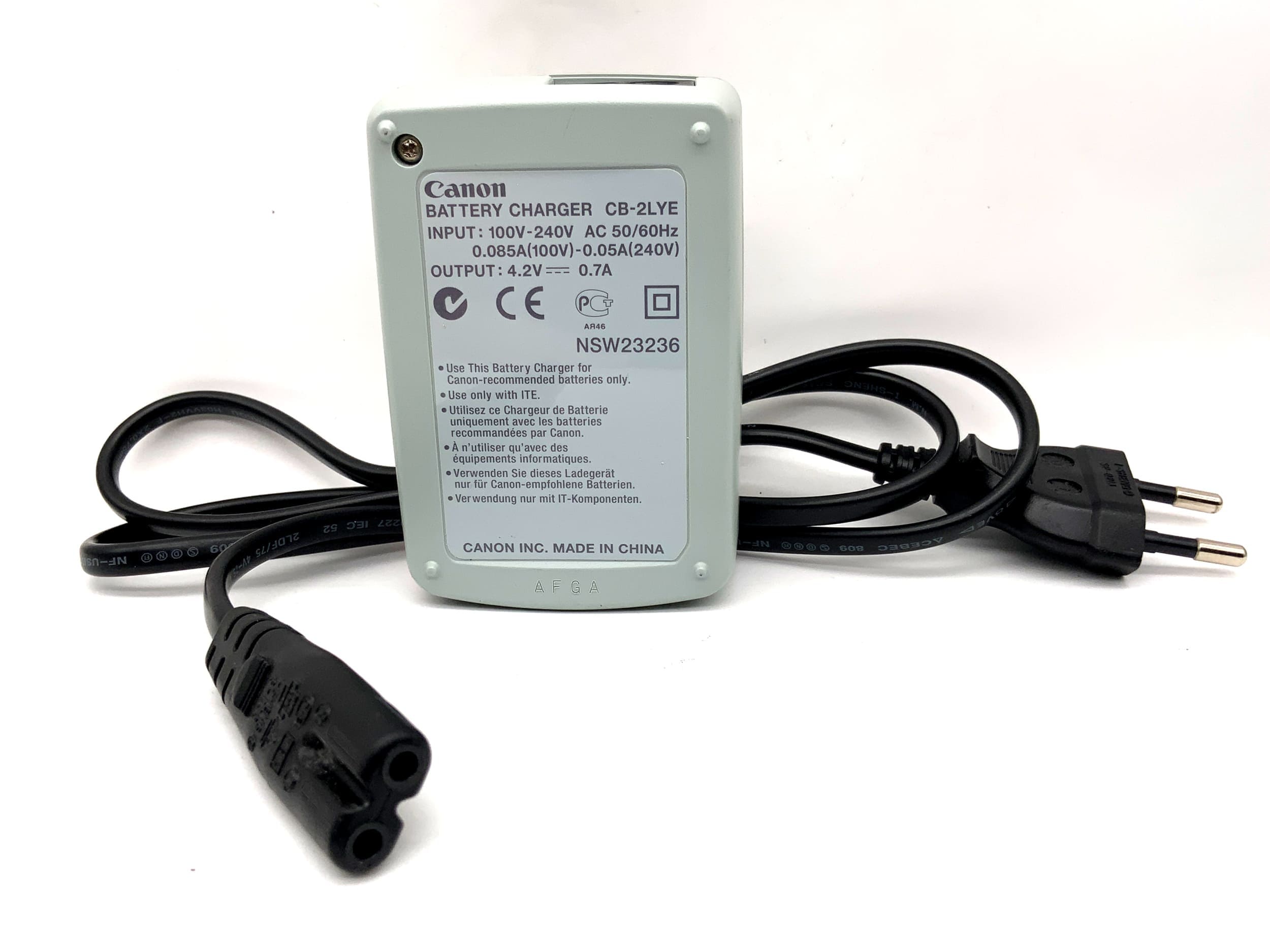 Canon CB-2LYE Charger NB‑6L|NB‑6LH Battery Charger Power Adapter