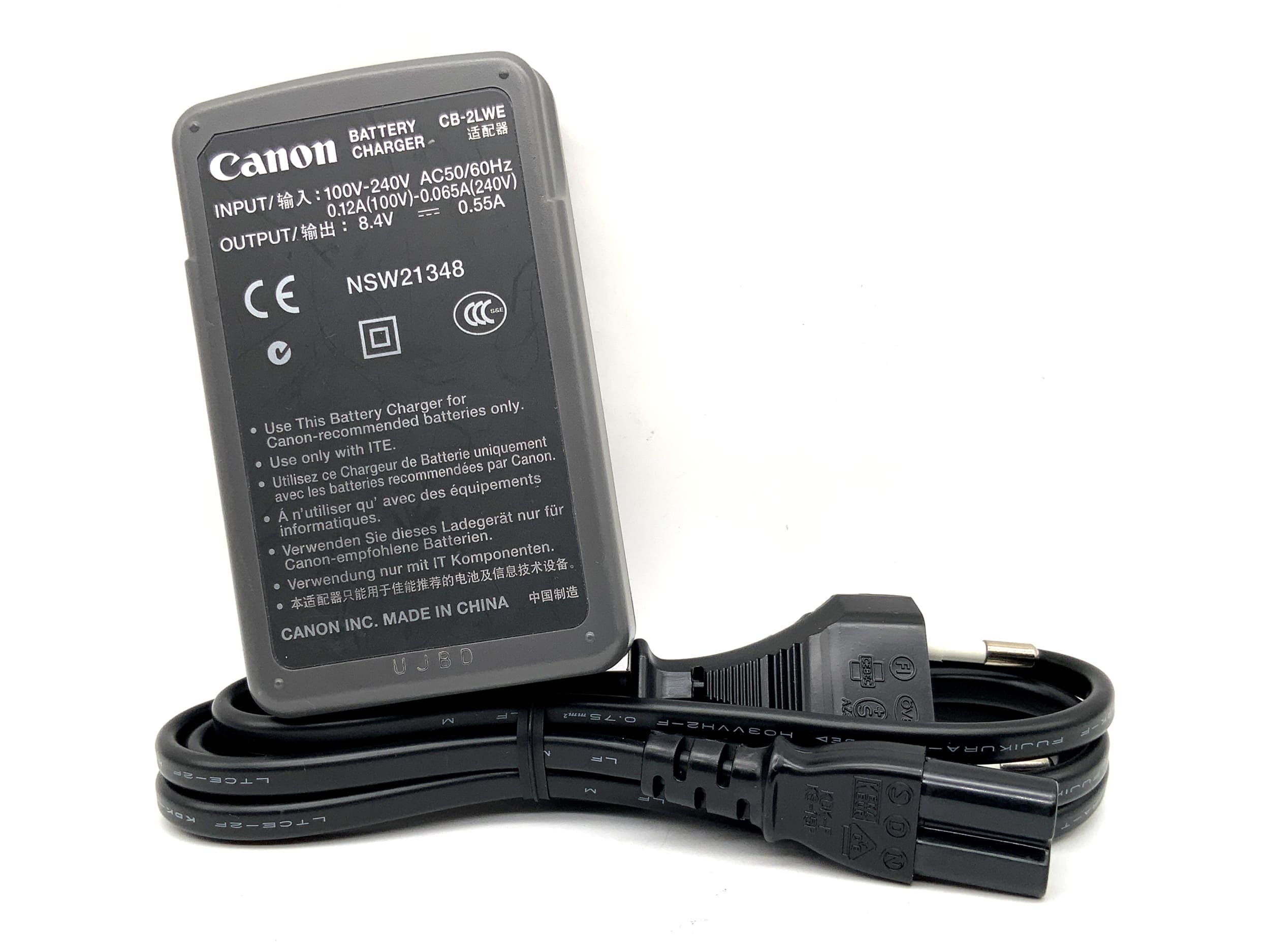 Canon CB-2LWE Charger NB‑2L|NB‑2LH Battery Charger Power Adapter