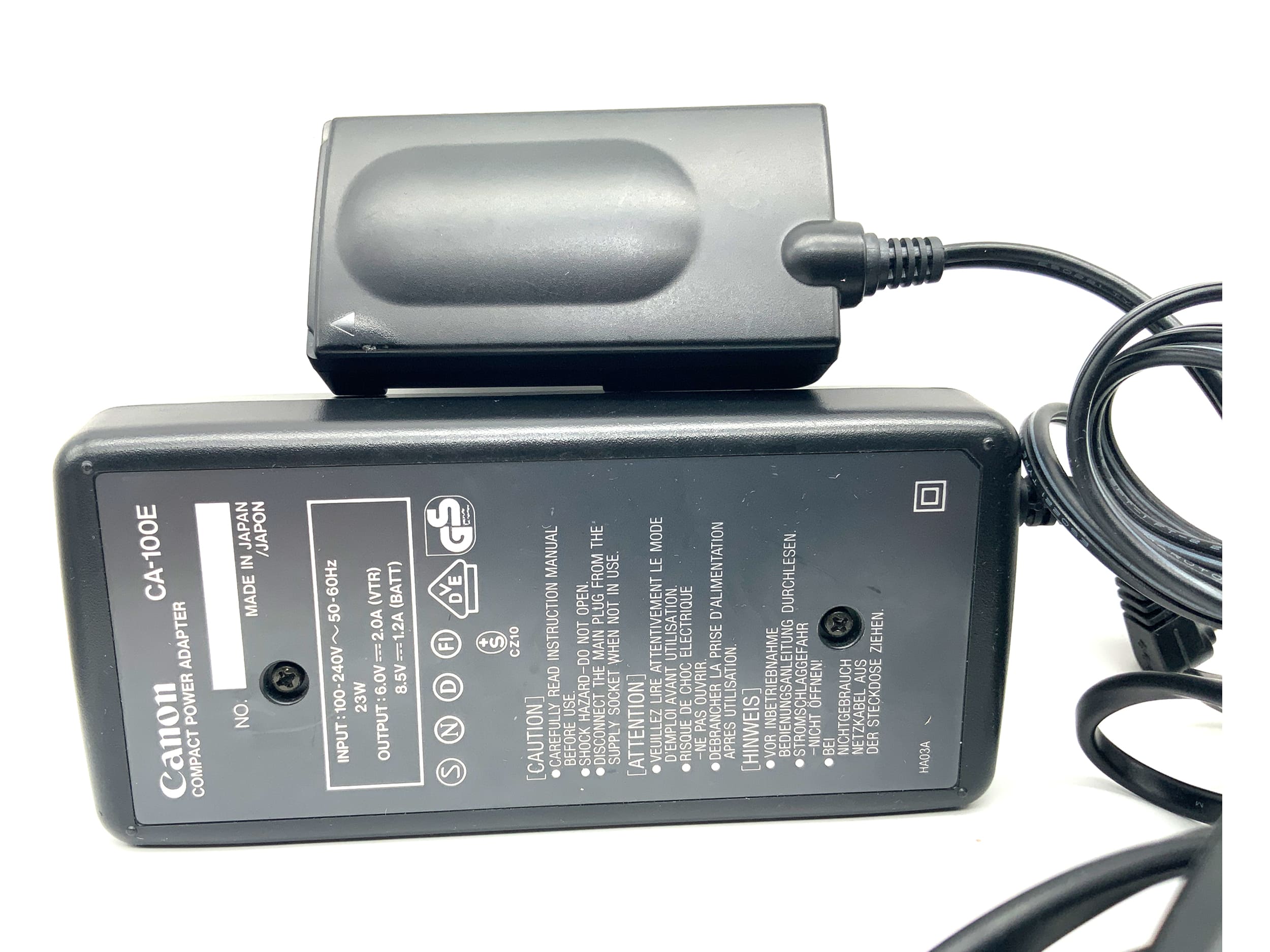 Canon CA-100 with DC-100 charger BP-E77K Battery Charger Power Adapter