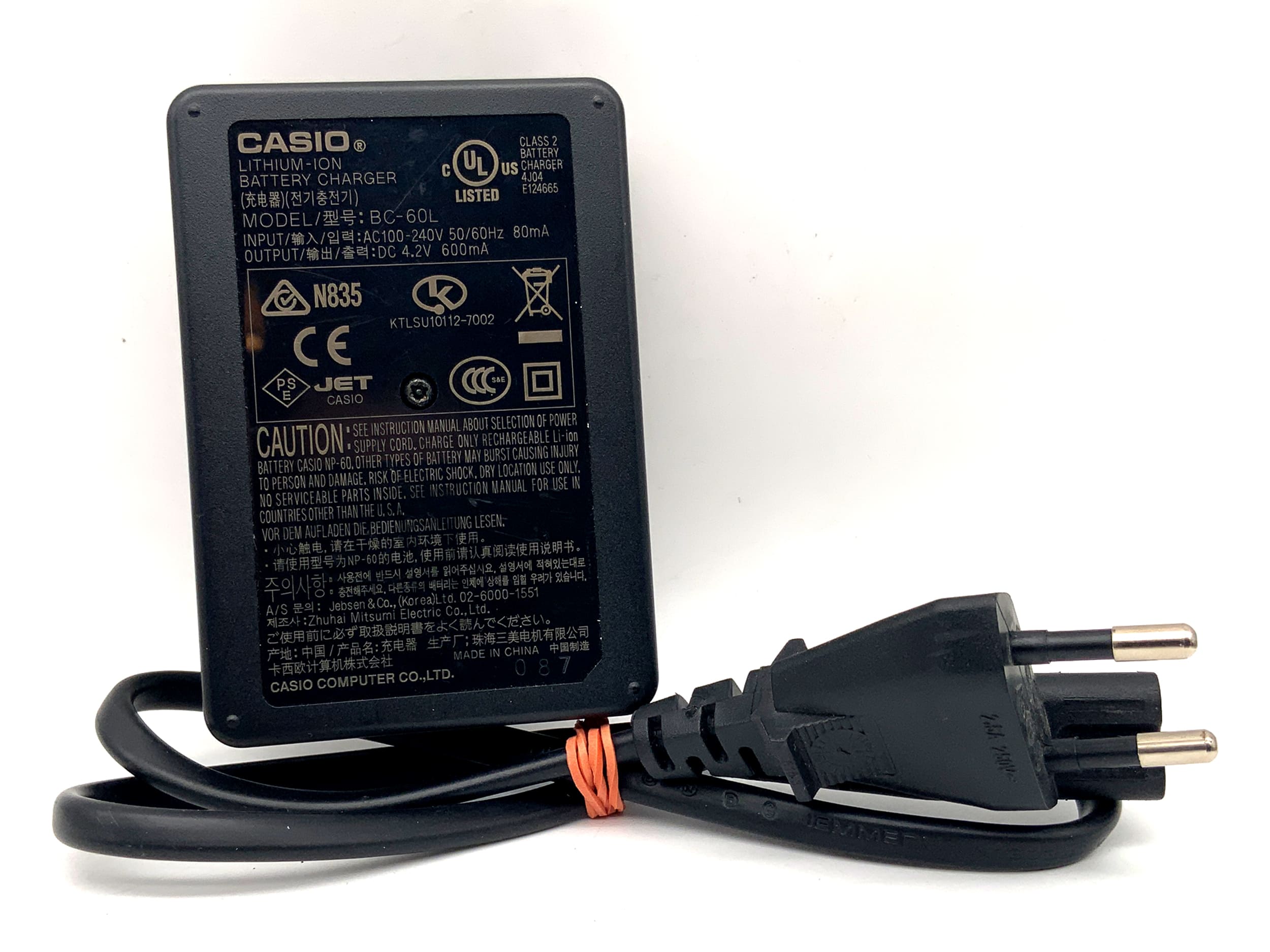 Casio BC-60L Charger NP-60 Battery Charger Power Adapter