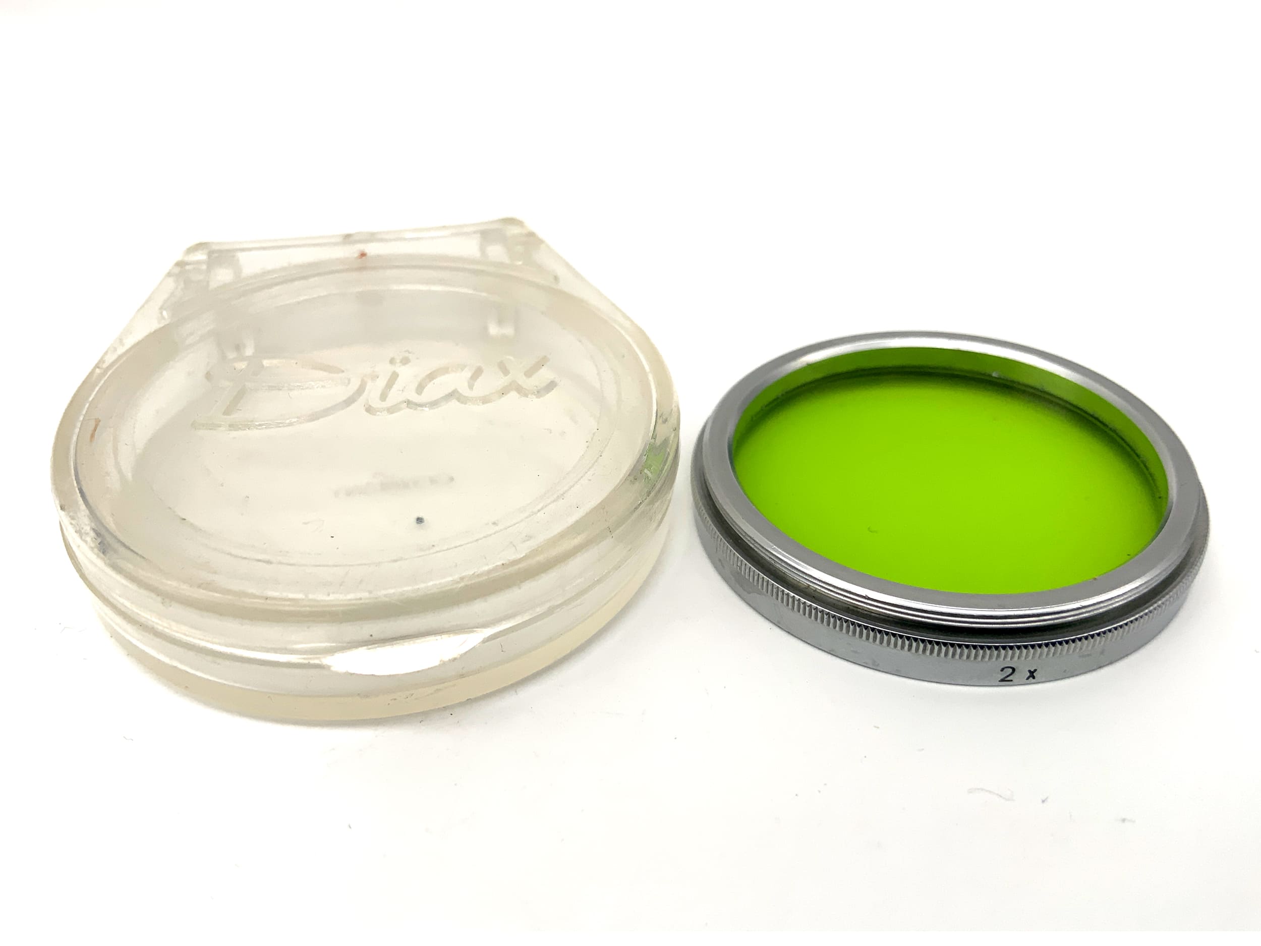 Diax Farbfilter grün/green 2x in Chrom Filter 40,5mm Kreisförmig Filtergewinde