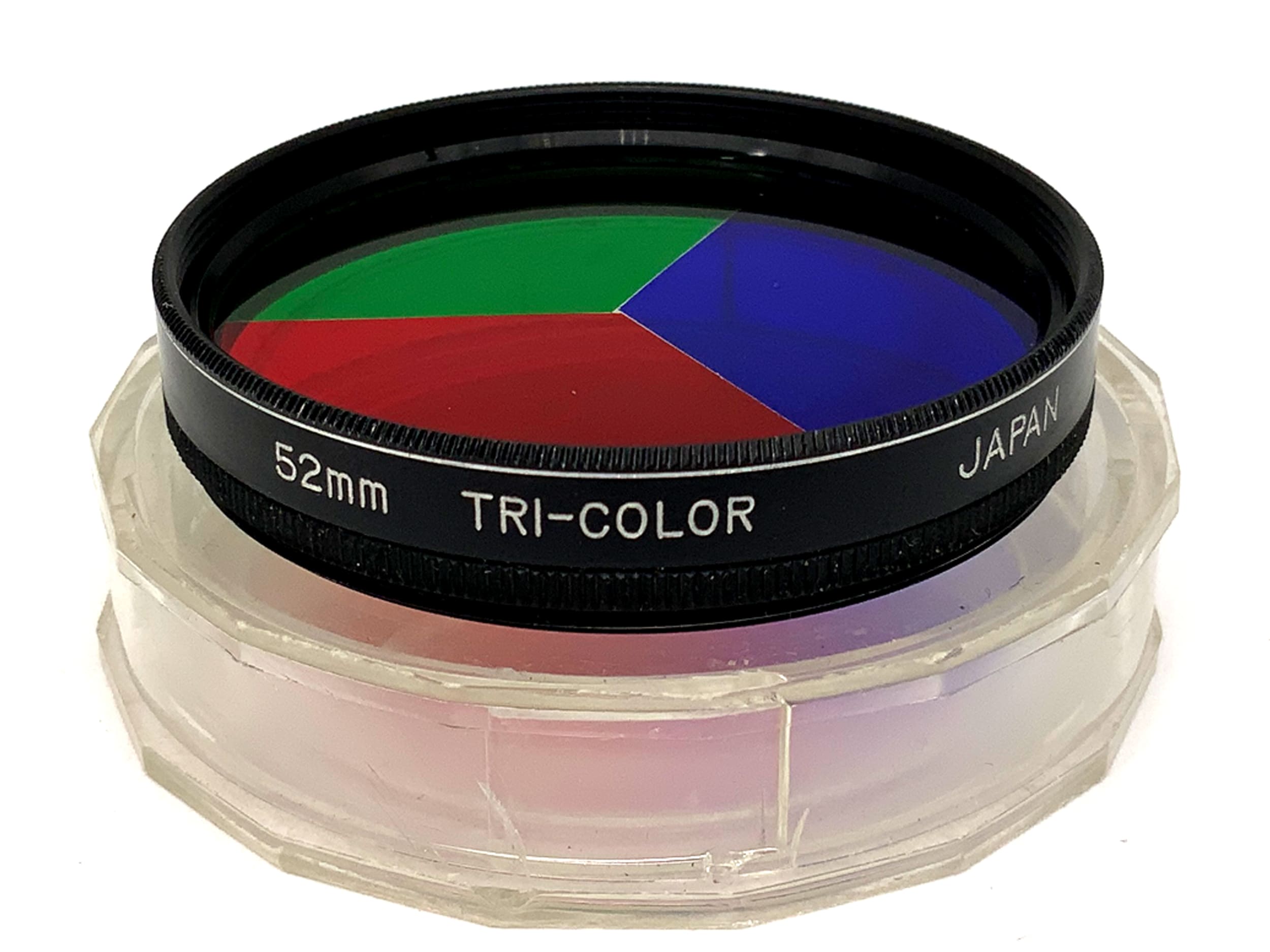 Tri-color effect filter, blue/green/red, 52mm circular filter thread