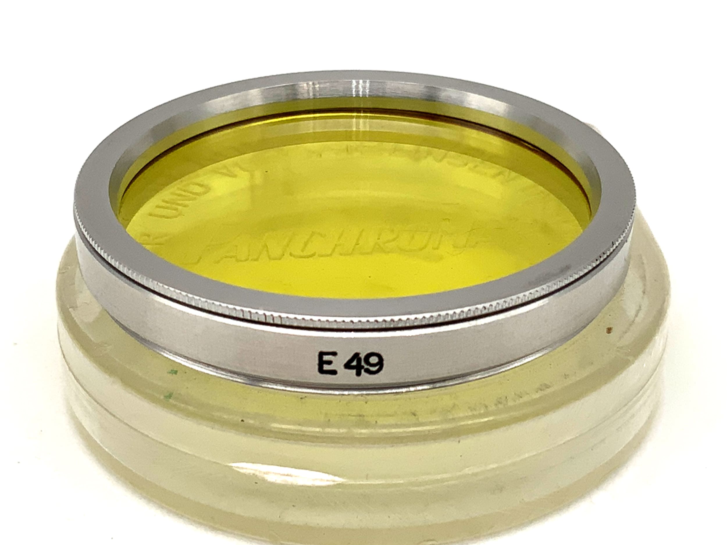 Panchromar yellow color filter E49, 49mm circular filter thread