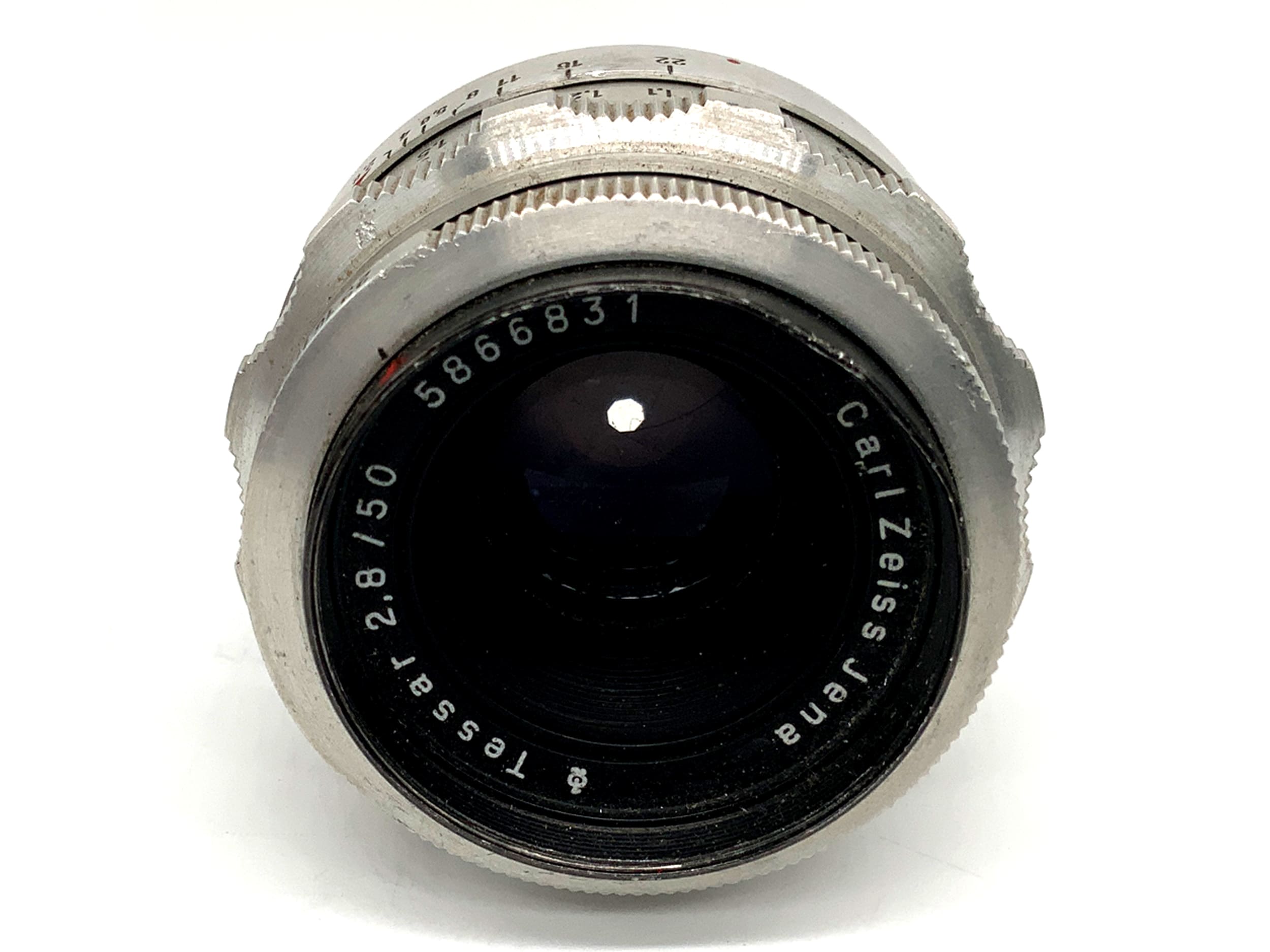 Carl Zeiss Jena Tessar 50mm 1:2.8 Objektiv Festbrennweite (EXA) Nebel!