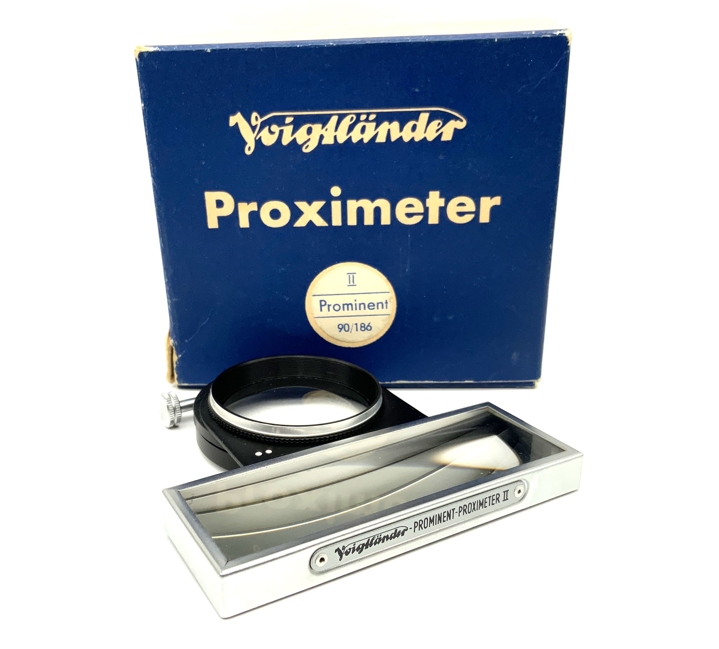 Voigtländer close-up lens Prominent-Proximeter II 90/186 in original packaging, filter, filter thread