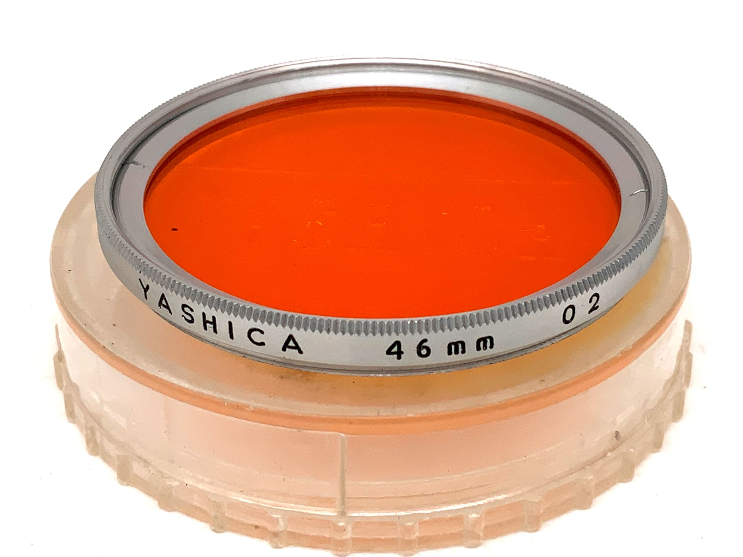 Yashica orange color filter 02 in case, 46mm circular filter thread