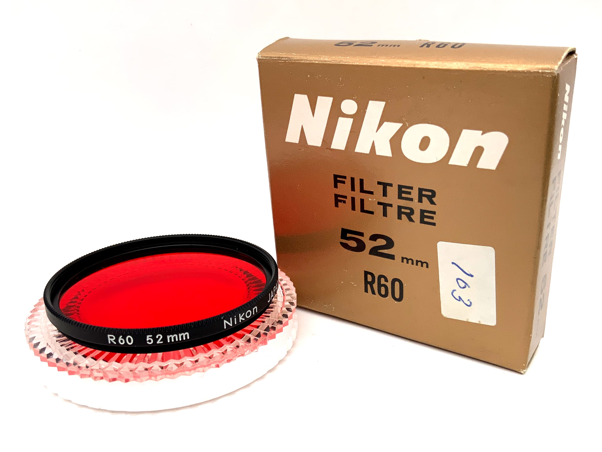 Nikon red color filter R60 in original packaging, 52mm circular filter thread
