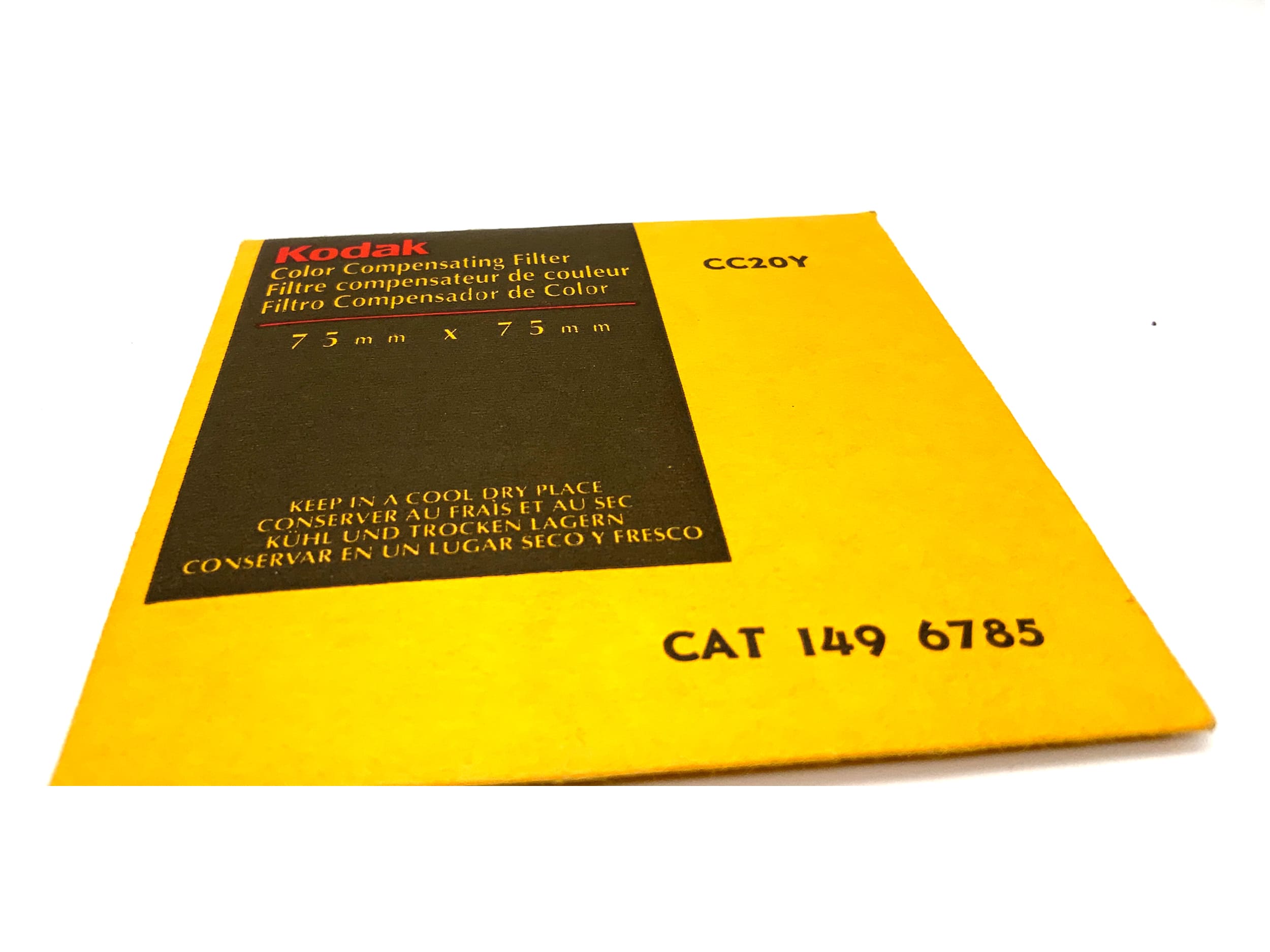 Kodak CC20Y Color Compensating Filter Filter 75mm x 75mm Rectangular
