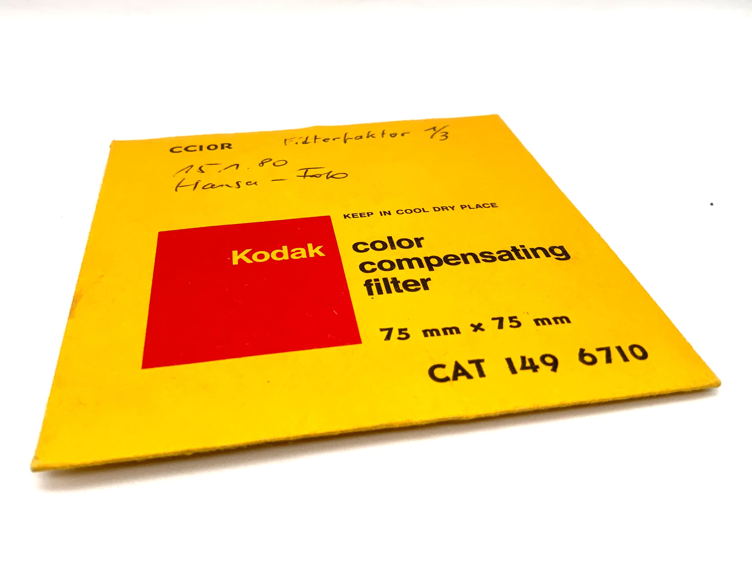 Kodak CC10R Color Compensating Filter Filter 75mm x 75mm Rectangular