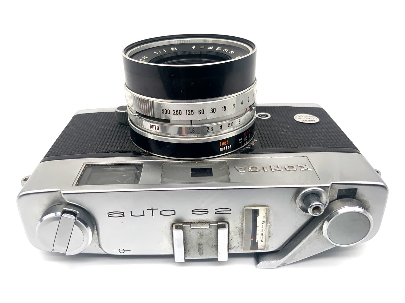 Konica Auto S2 Messsucherkamera mit Hexanon 45mm 1:1.8 Analogkamera