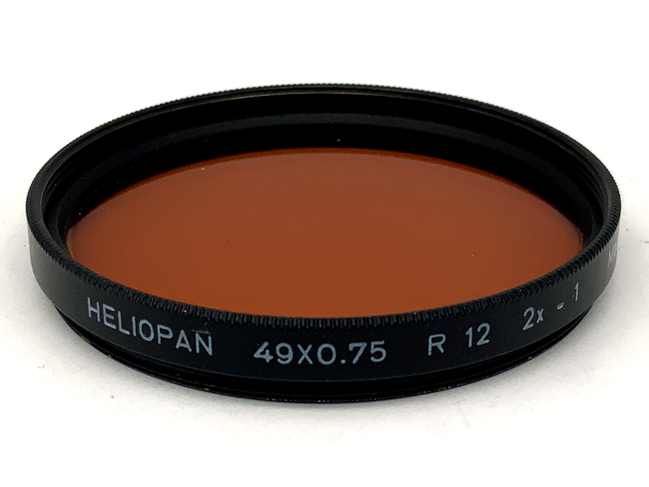 Heliopan Color Filter 49x0.75 R12 2x -1 Orange Filter 49mm Circular