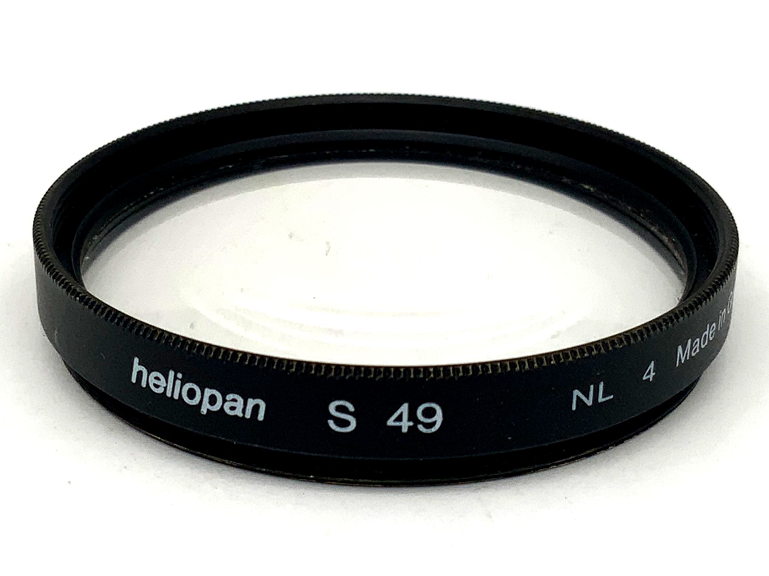 Heliopan Close-Up Lens S 49 NL 4 Close-Up Filter 49mm Circular Filter Thread