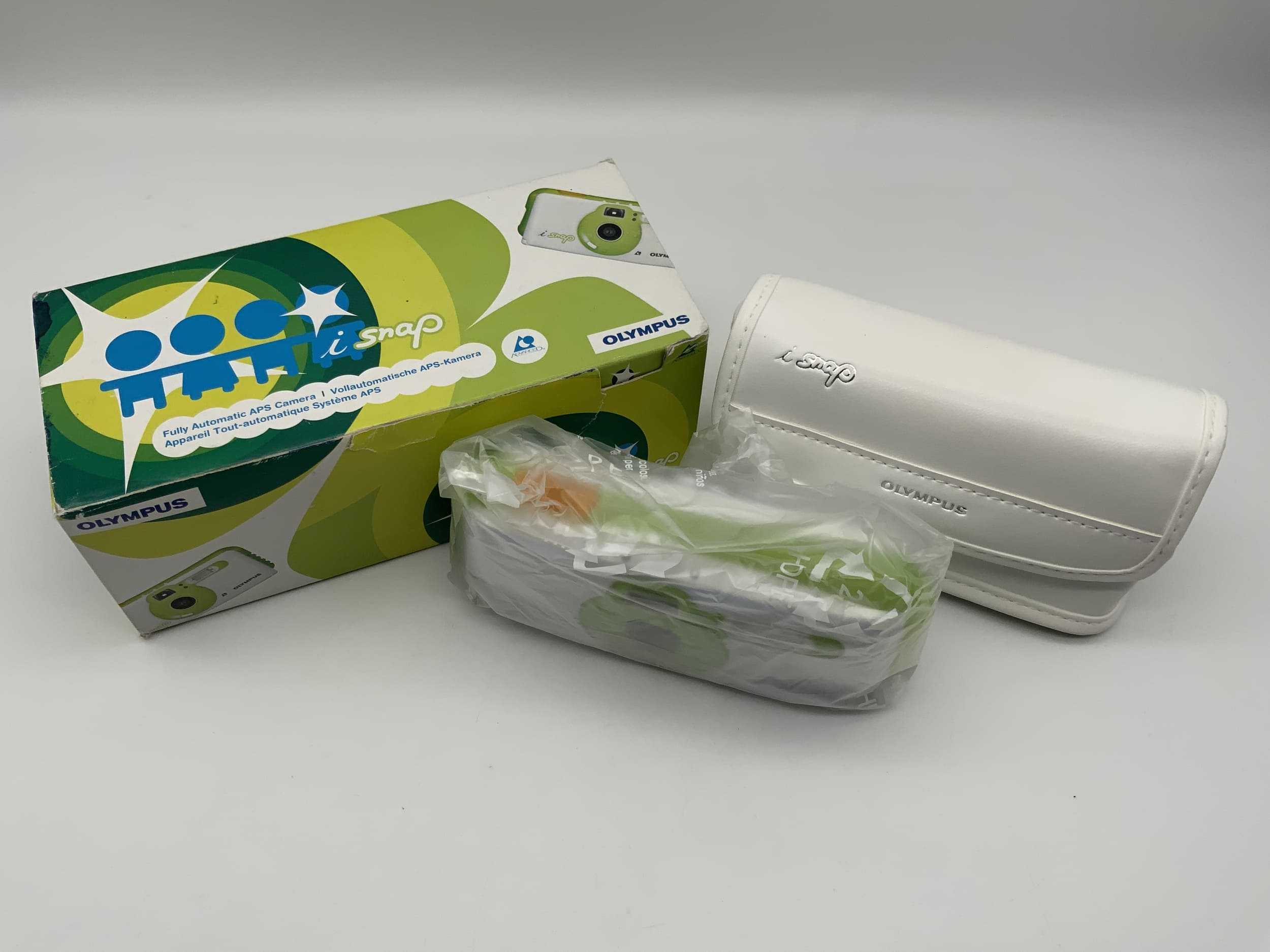 Olympus i snap compact camera Point&amp;Shoot Camera APS green original packaging without battery