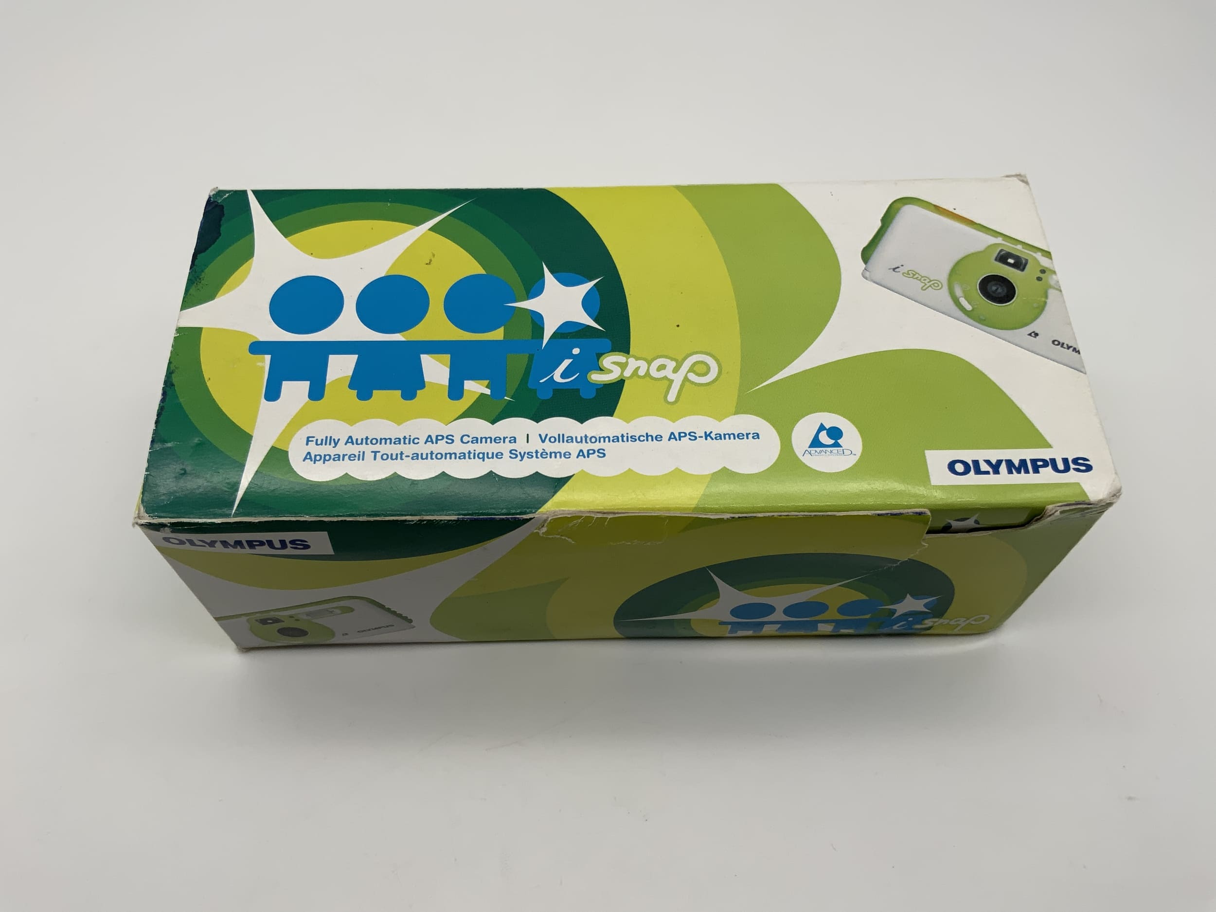 Olympus i snap compact camera Point&amp;Shoot Camera APS green original packaging without battery