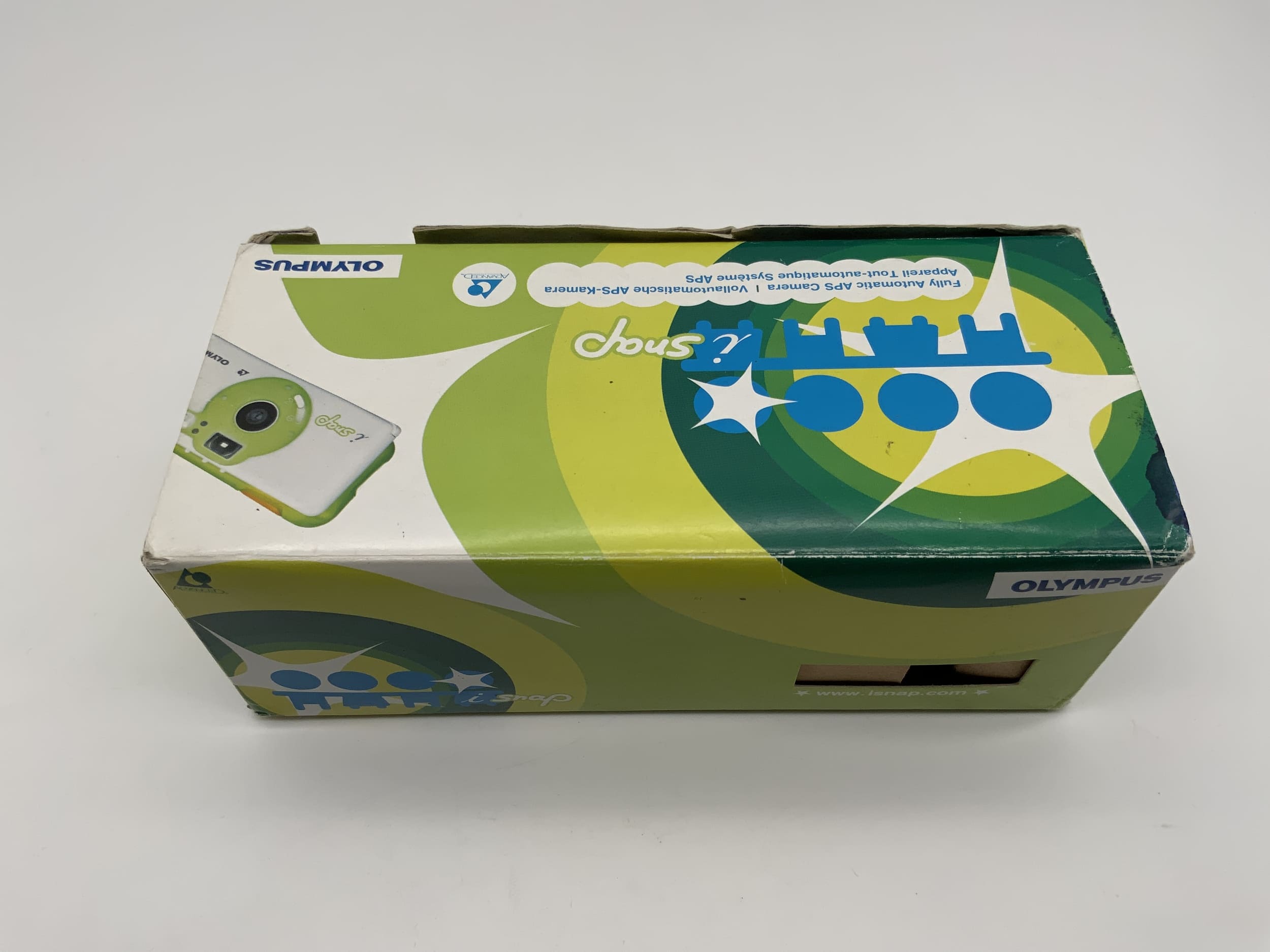 Olympus i snap compact camera Point&amp;Shoot Camera APS green original packaging without battery