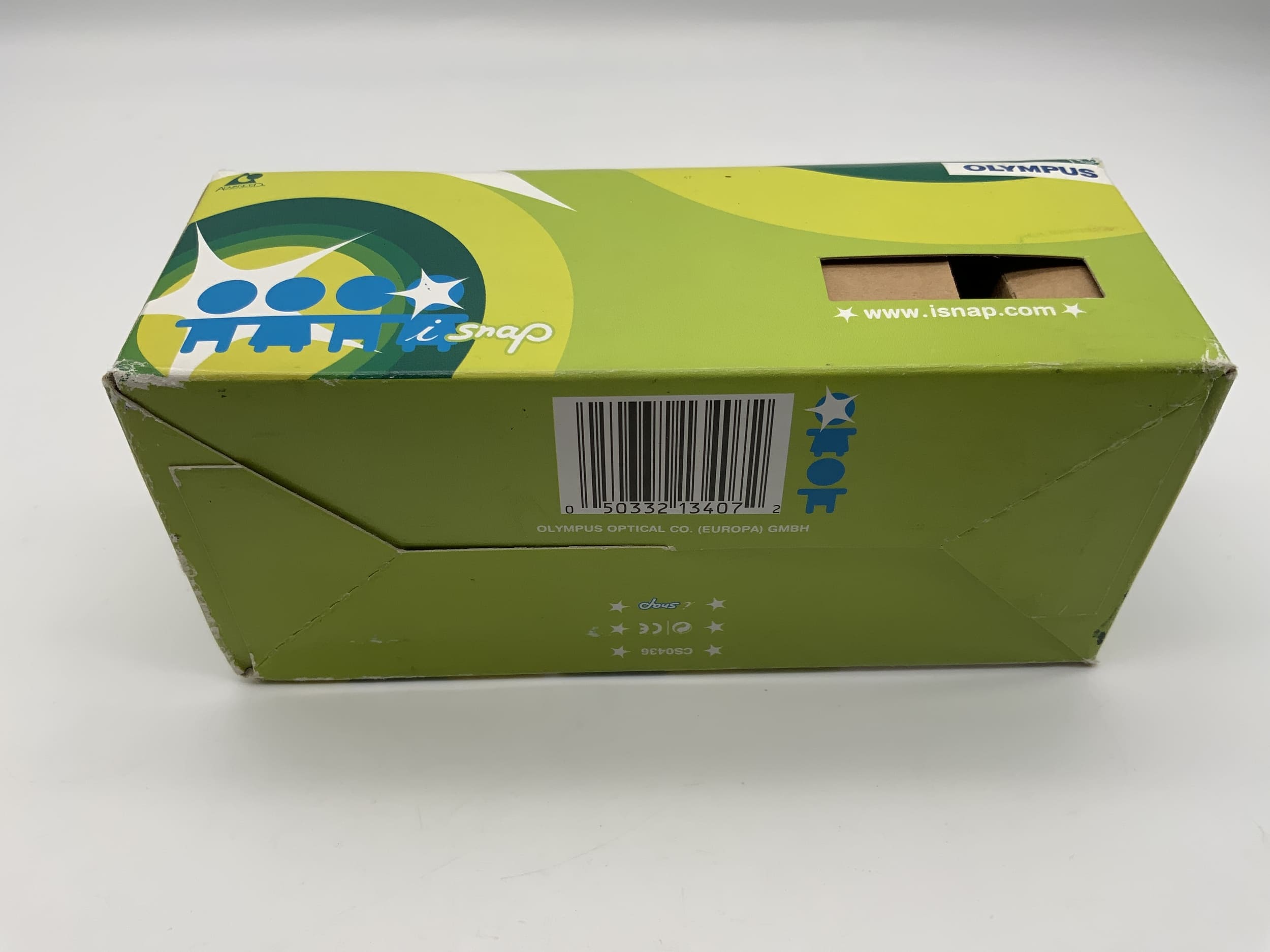 Olympus i snap compact camera Point&amp;Shoot Camera APS green original packaging without battery