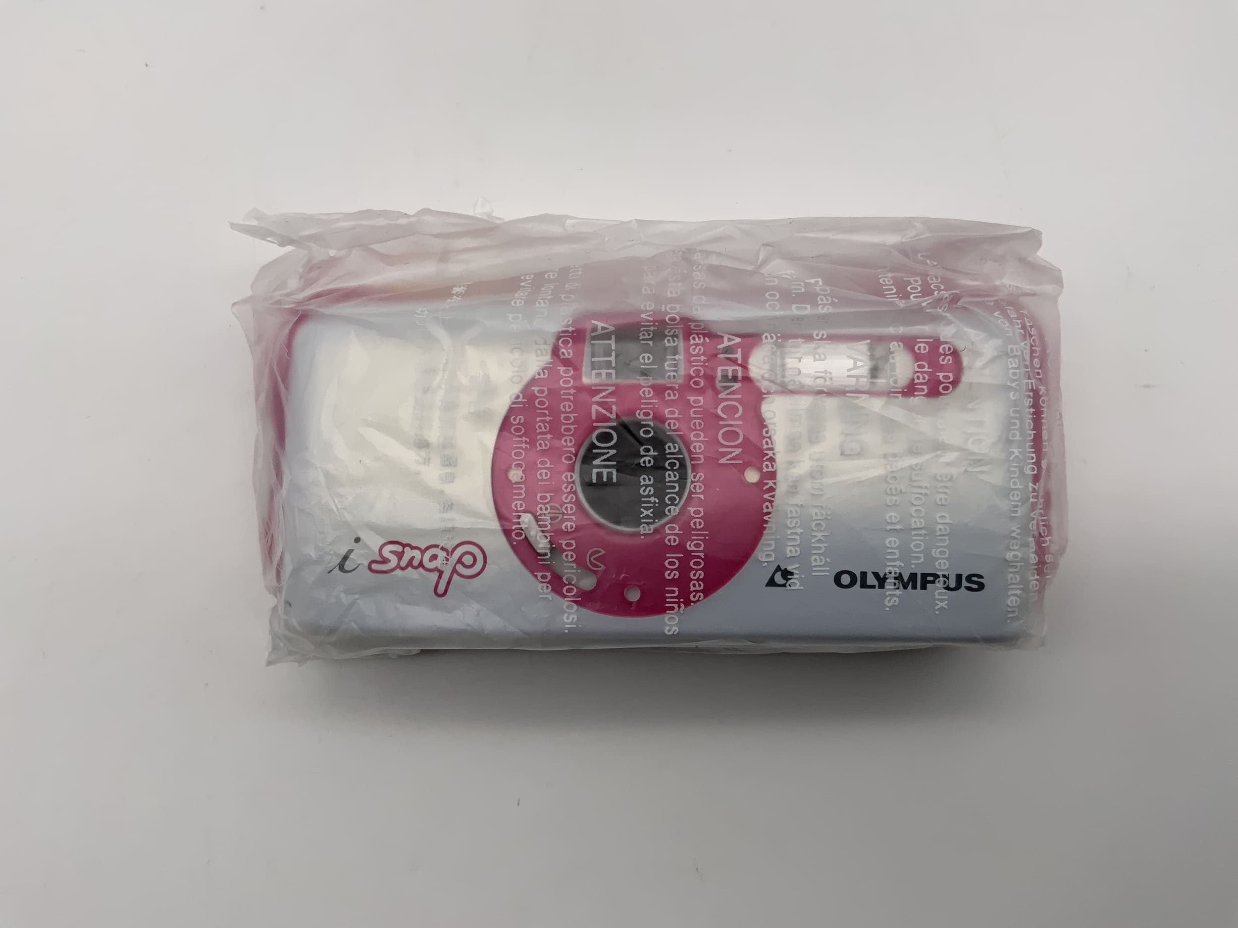 Olympus i snap compact camera Point&amp;Shoot Camera APS pink original packaging without battery