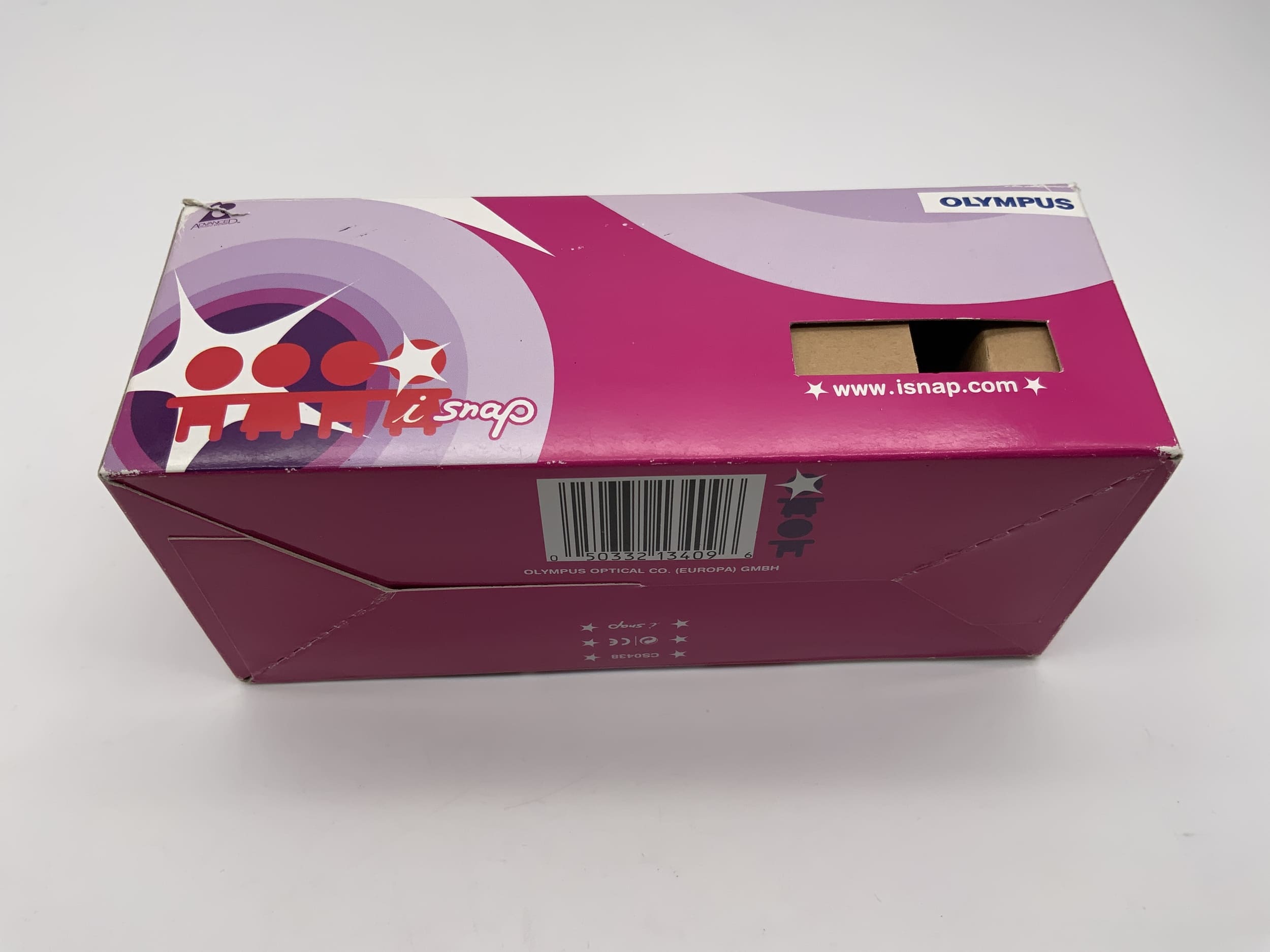 Olympus i snap compact camera Point&amp;Shoot Camera APS pink original packaging without battery