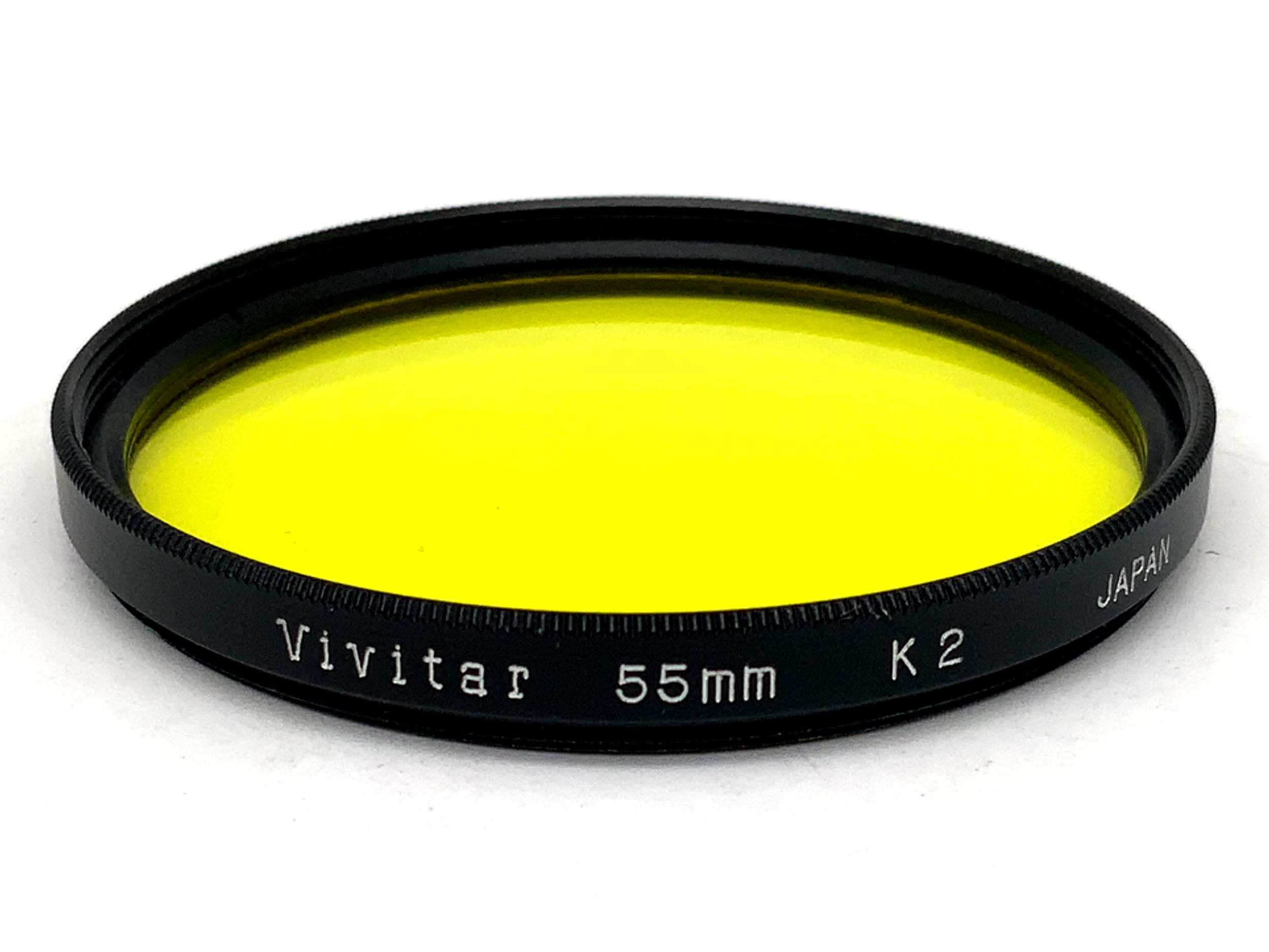 Vivitar K2 Yellow Color Filter, 55mm Circular Filter Thread