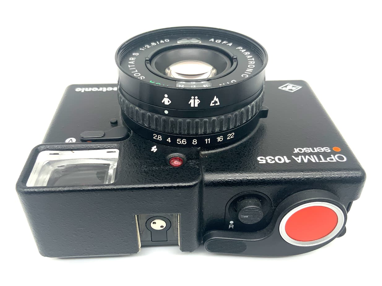 Agfa Optima 1035 sensor electronic Sucherkamera mit Solitar 40mm 1:2.8