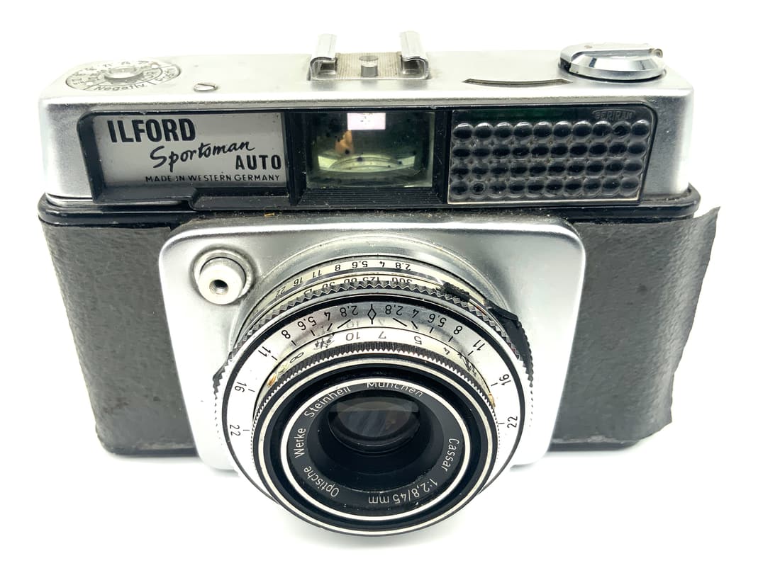 Ilford Sportsman Sucherkamera mit Steinheil München Cassar 45mm 1:2.8