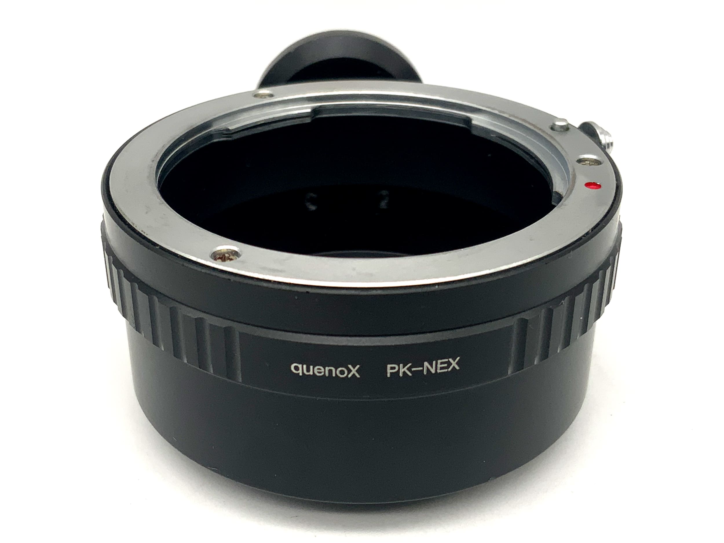 Quenox PK-NEX lens adapter with tripod mount (Pentax K -> Sony E-mount)