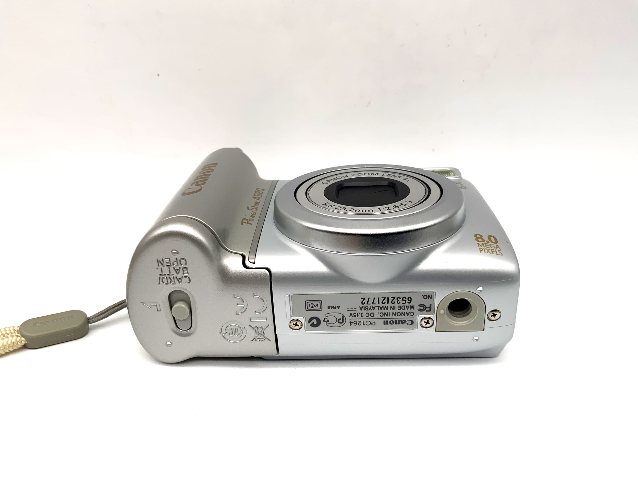 Canon PowerShot A580 Digital Compact Camera with 5.8-23.2mm 1:2.6-5.5 lens