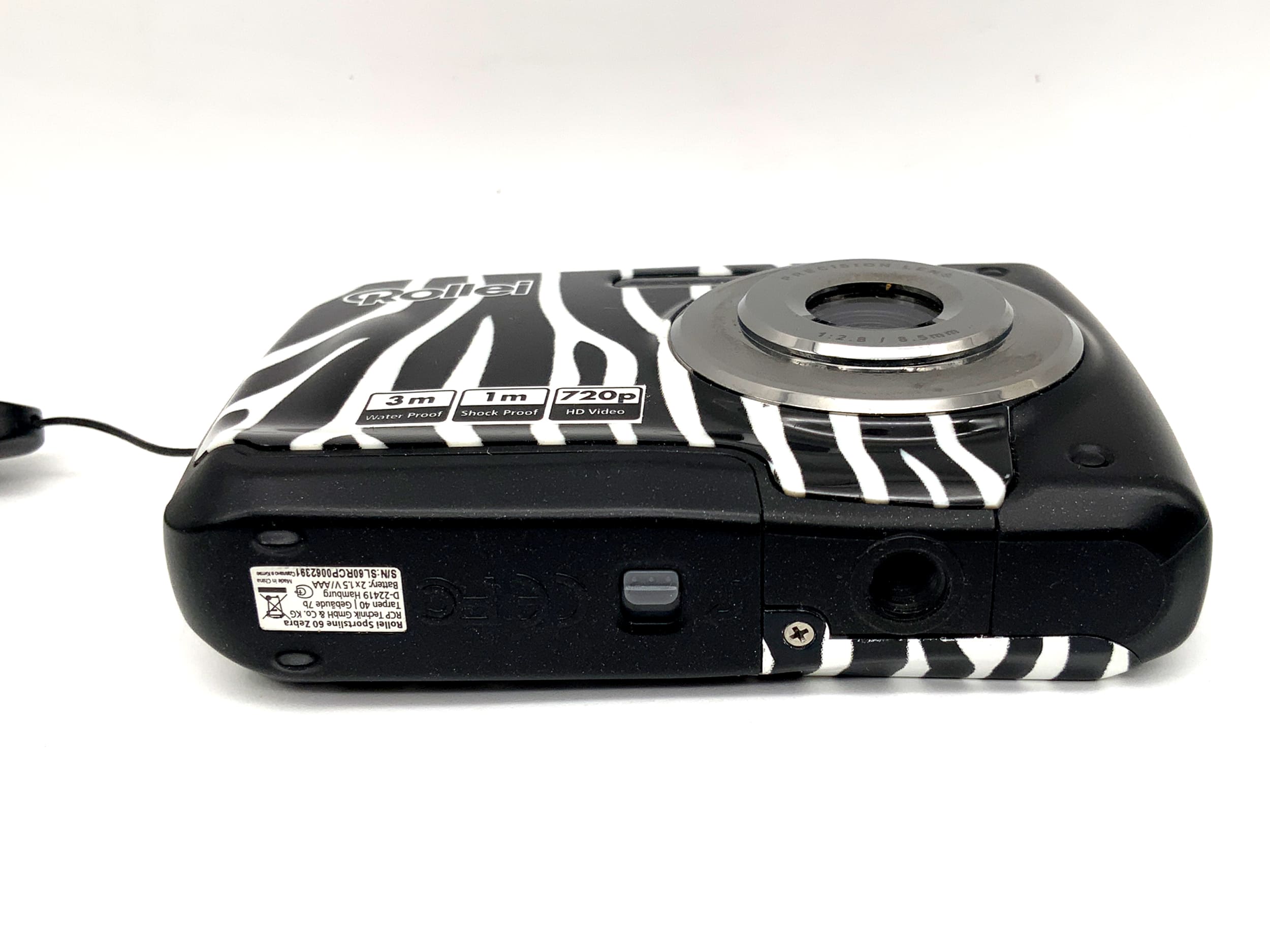 Rollei Sportsline 60 Zebra Digital Compact Camera with 1:2.8 f/8.5mm
