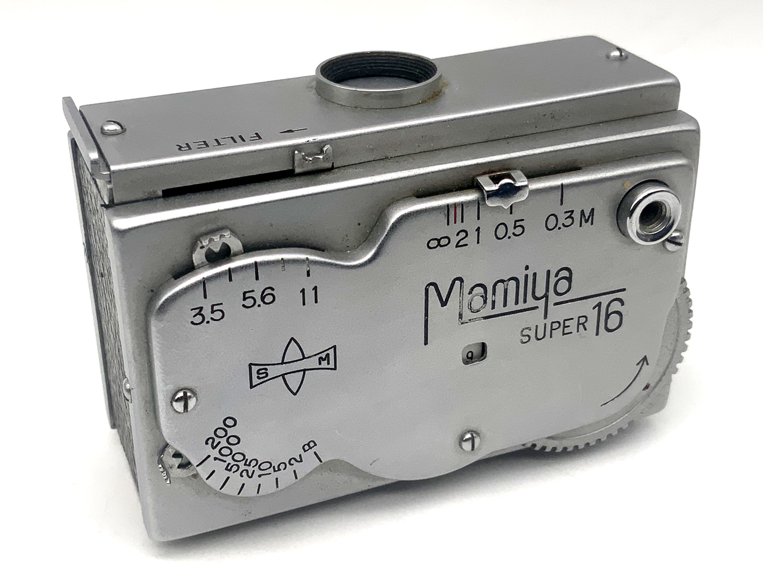 Mamiya Super 16 miniature camera with 25mm 1:3.5 subminiature camera