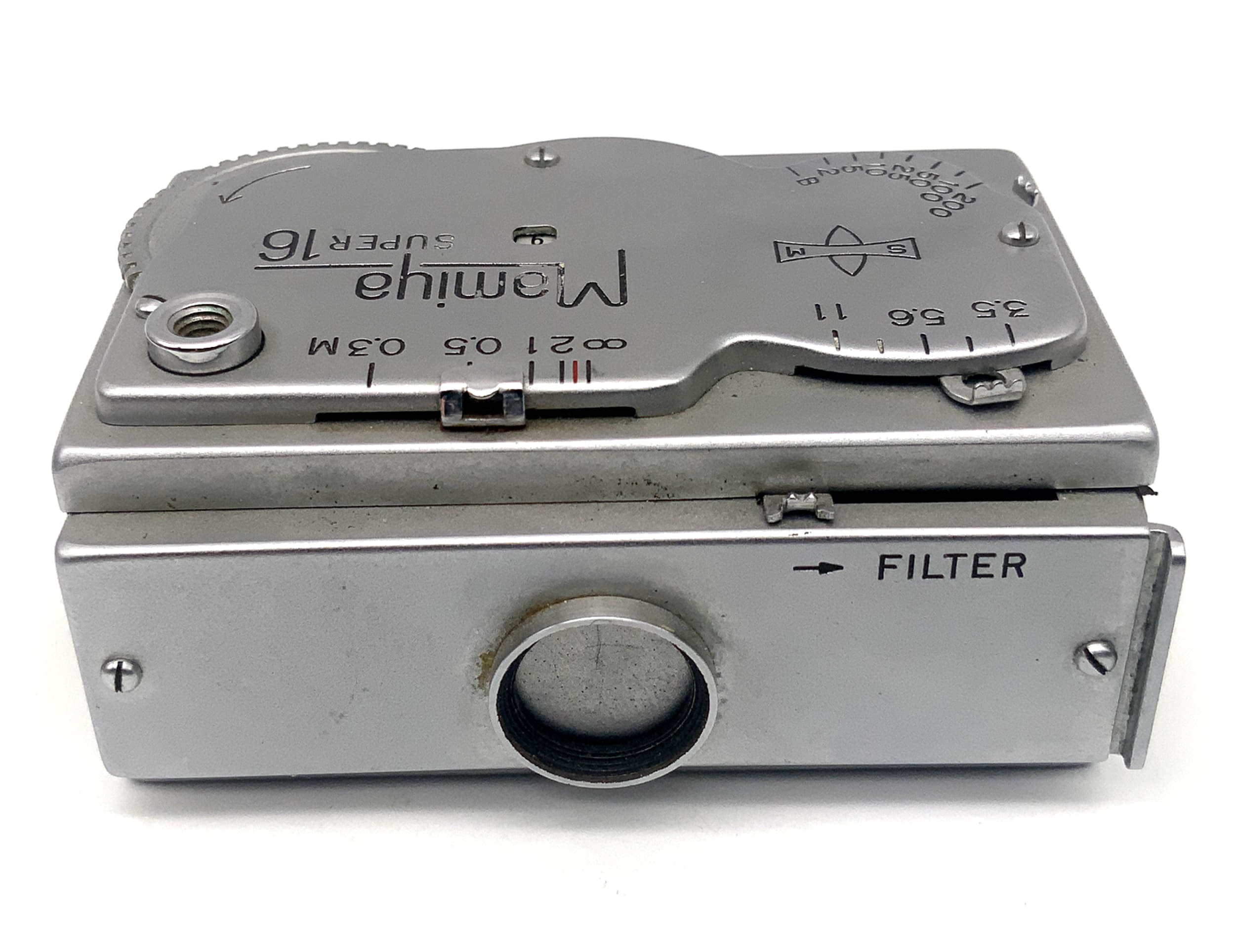 Mamiya Super 16 miniature camera with 25mm 1:3.5 subminiature camera
