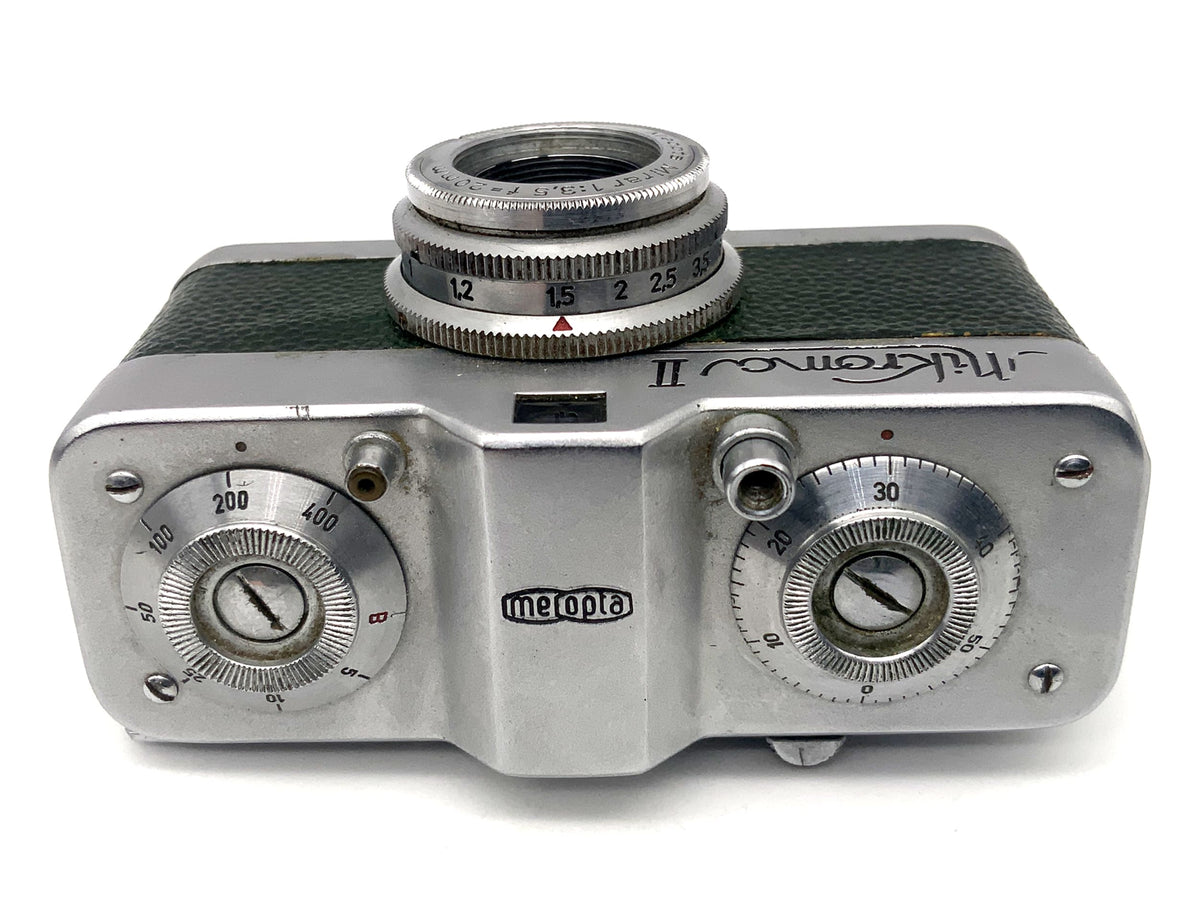 Meopta Mikroma II miniature camera with Mirar 20mm 1:3.5 miniature camera