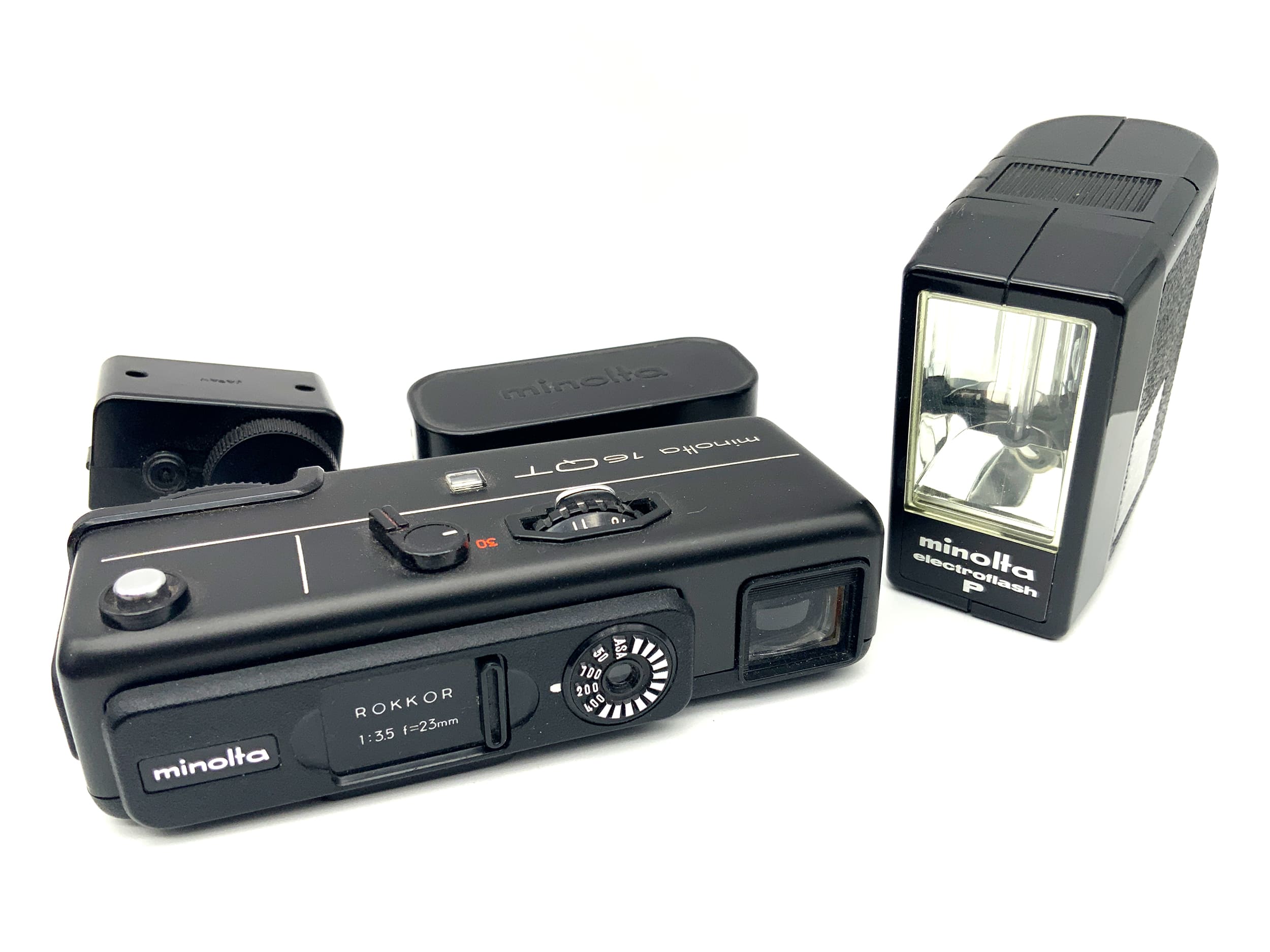 Minolta 16 QT miniature camera with Rokkor 23mm 1:3.5 subminiature camera